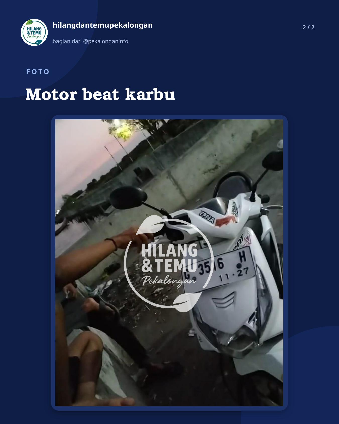 Slide 2 laporan Motor beat karbu