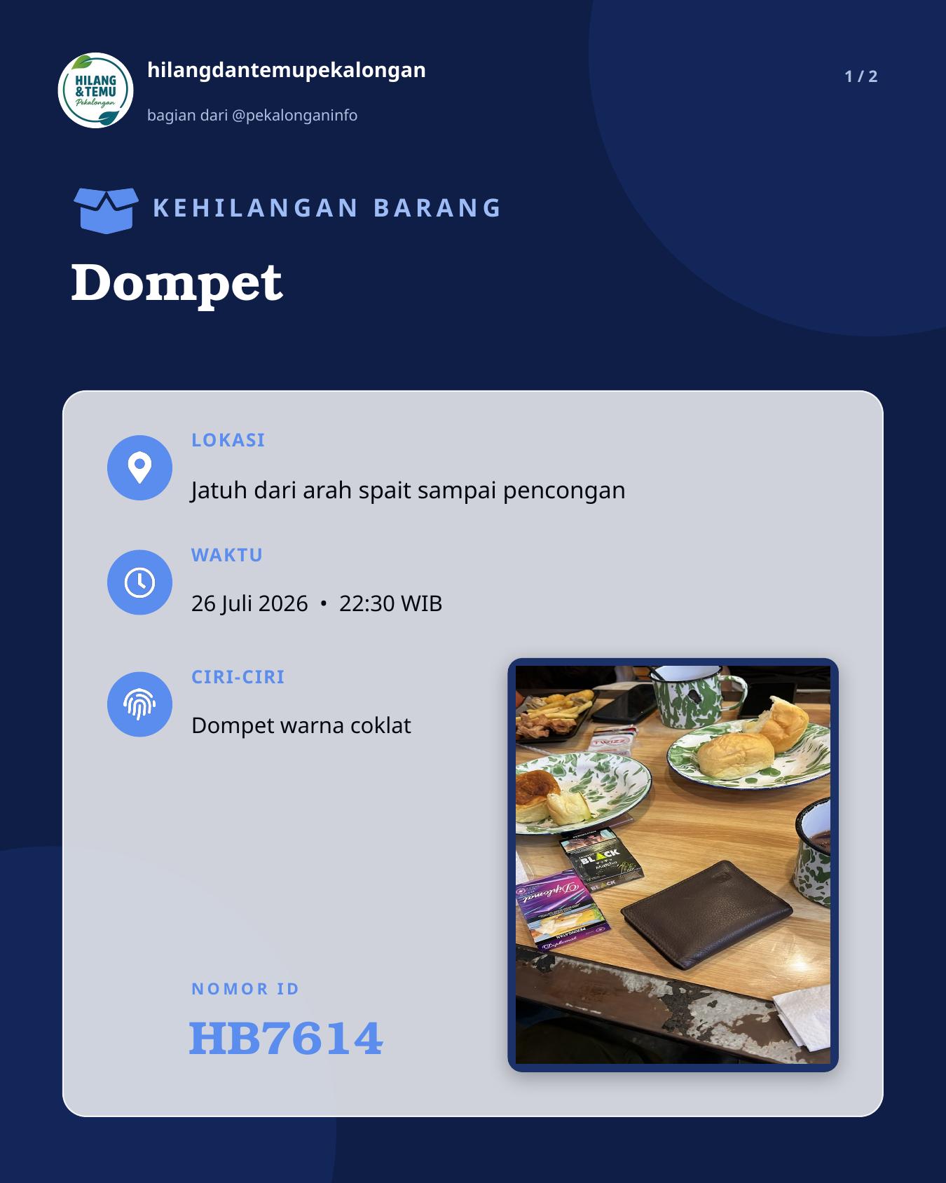 Slide laporan Dompet (HB7614)