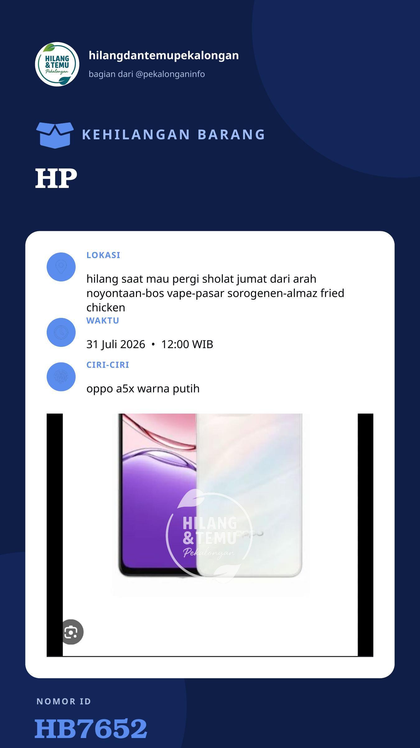 Story 9:16 laporan HP