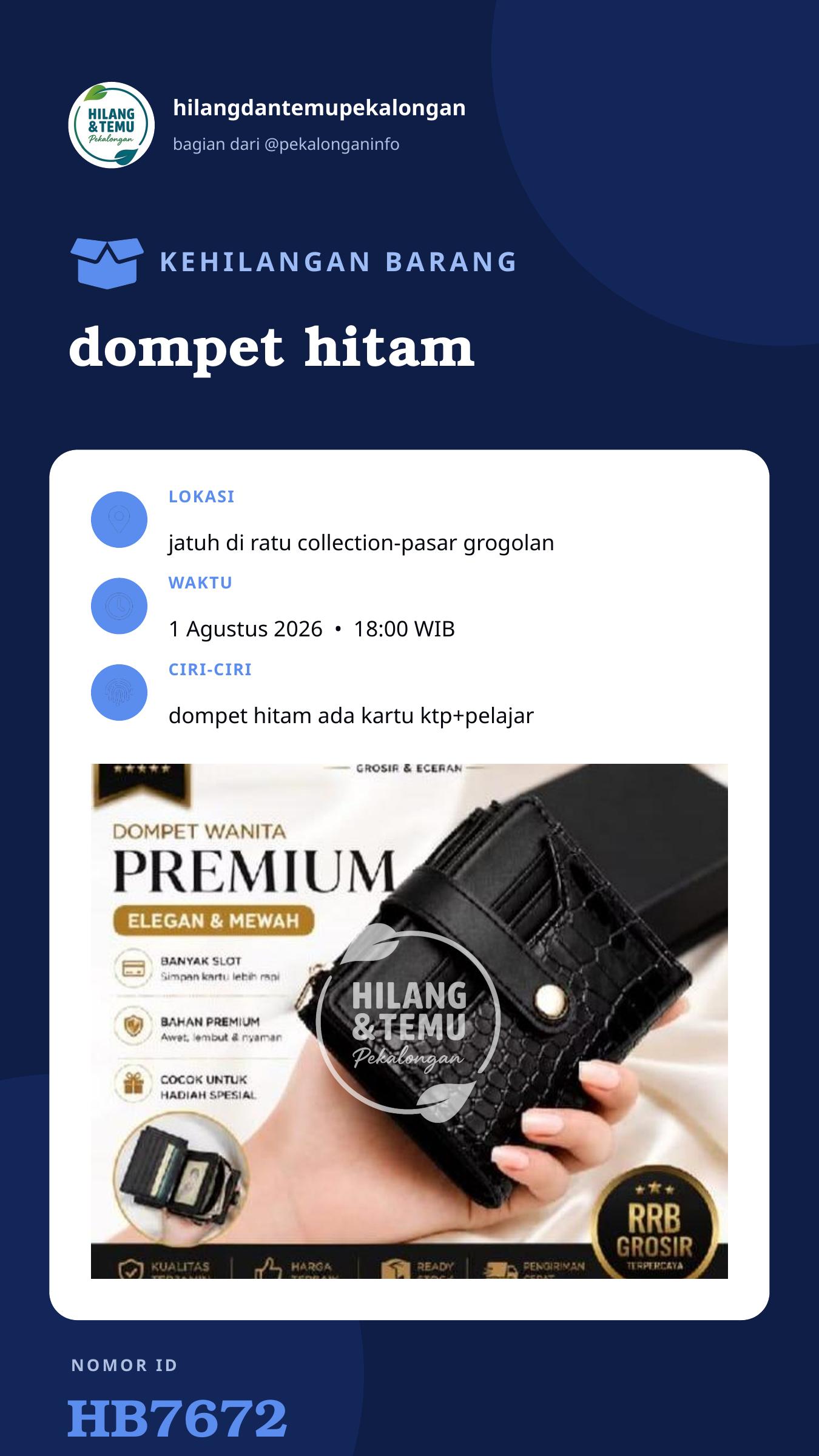 Story 9:16 laporan dompet hitam