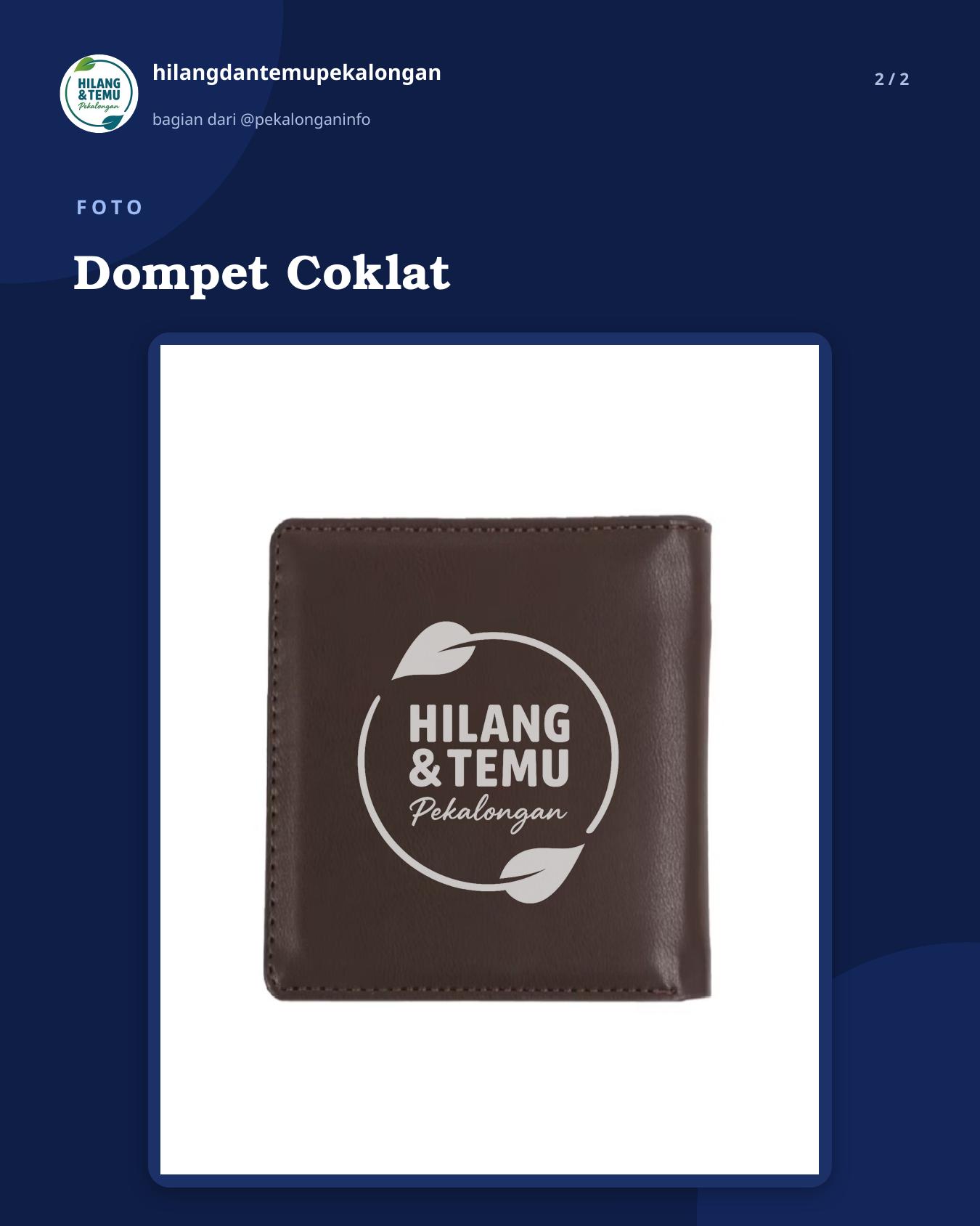 Slide 2 laporan Dompet Coklat