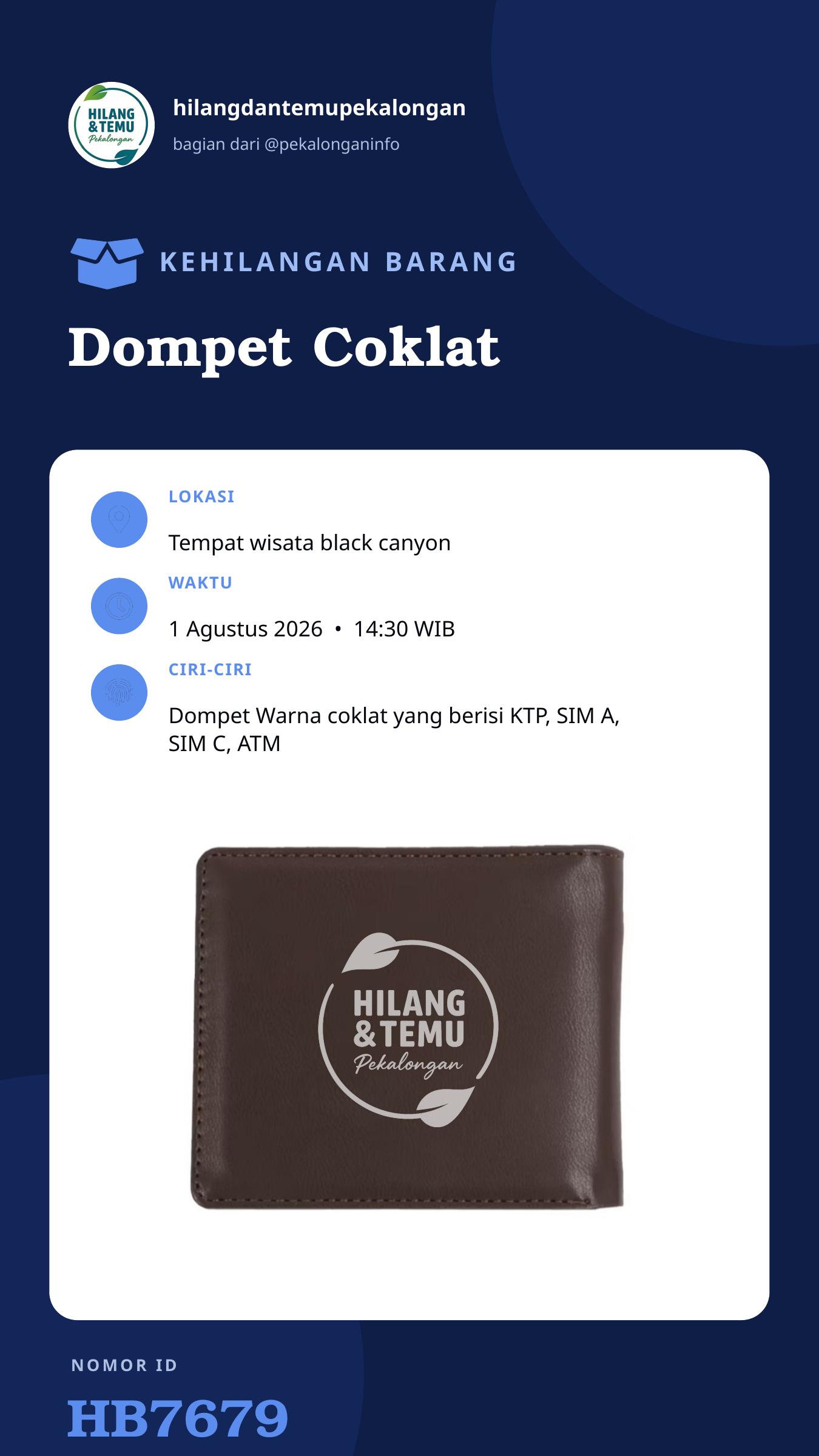Story 9:16 laporan Dompet Coklat