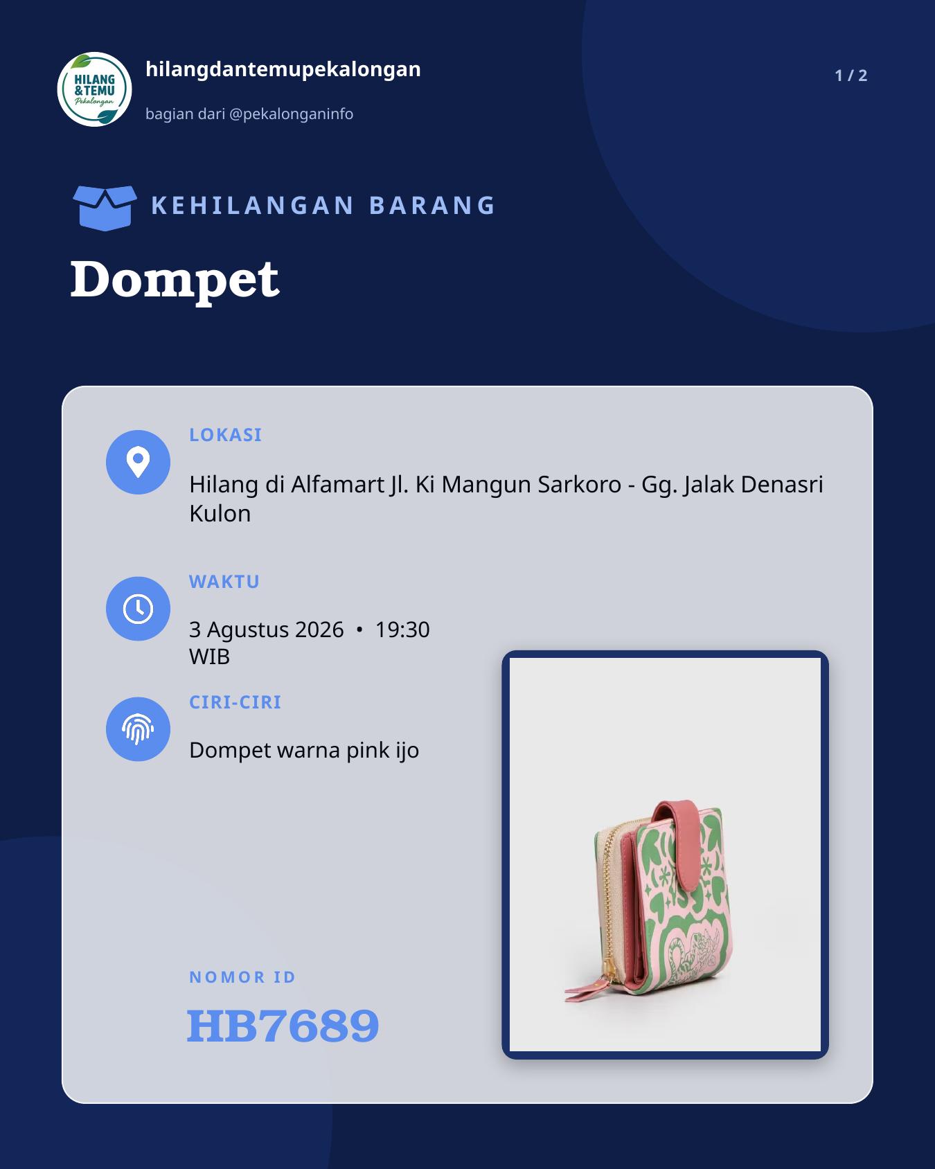 Slide laporan Dompet (HB7689)