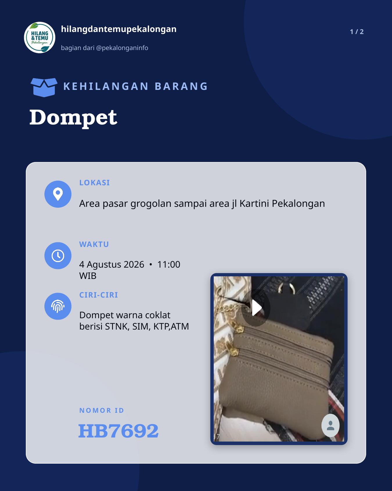 Slide laporan Dompet (HB7692)