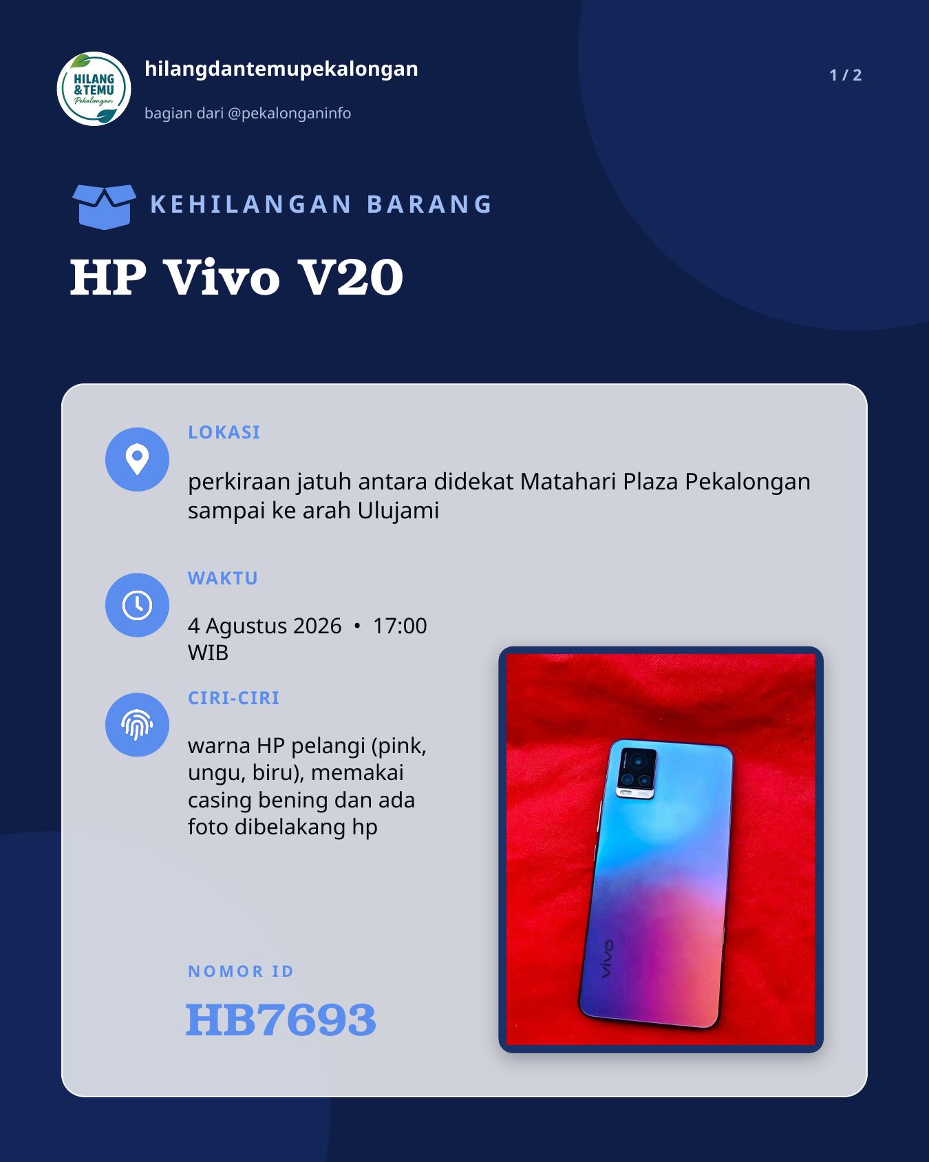 Slide laporan HP Vivo V20 (HB7693)