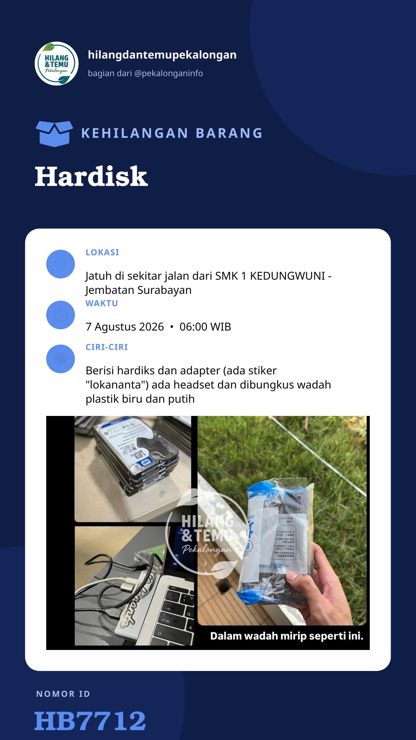 Story 9:16 laporan Hardisk