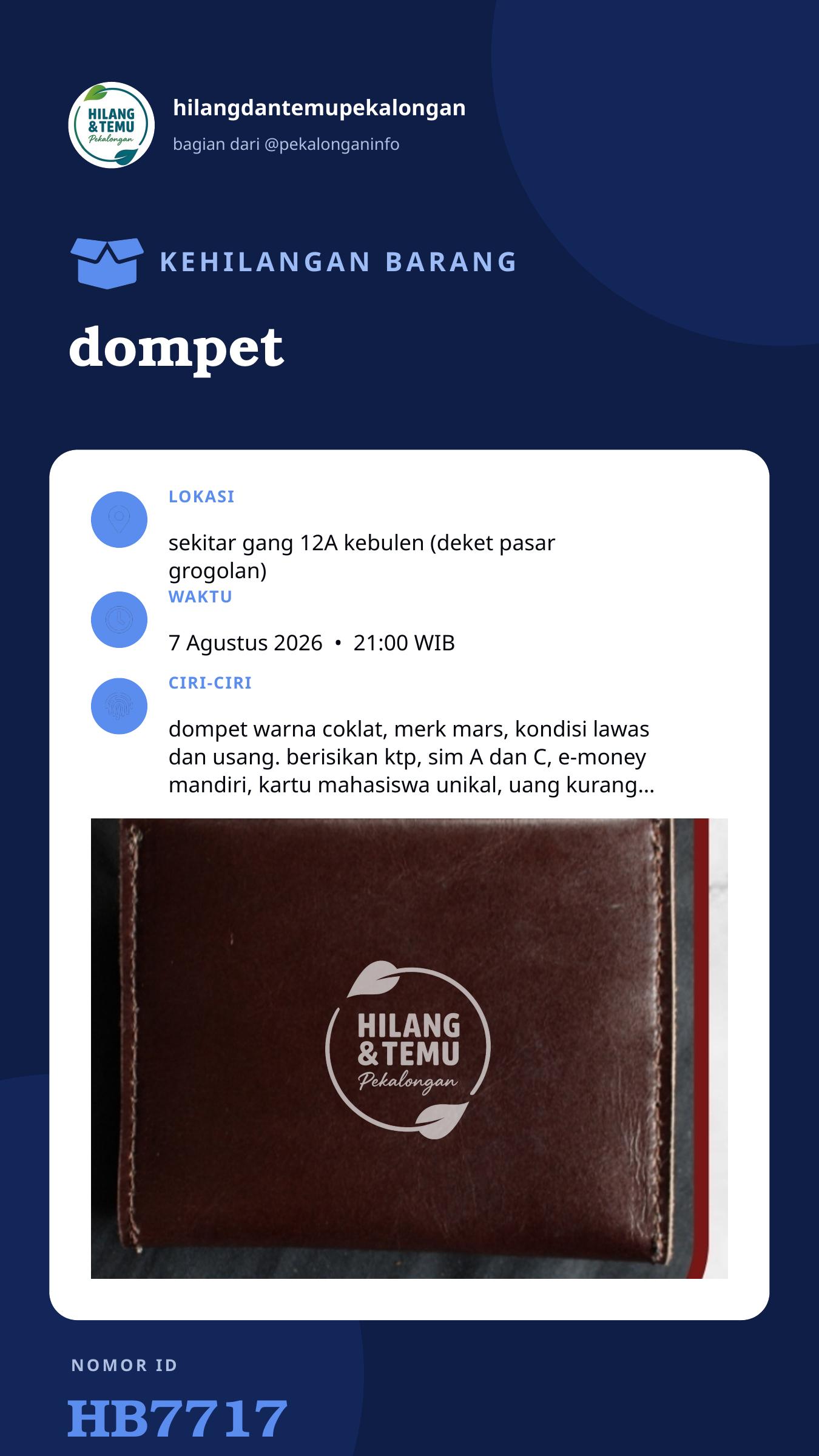 Story 9:16 laporan dompet