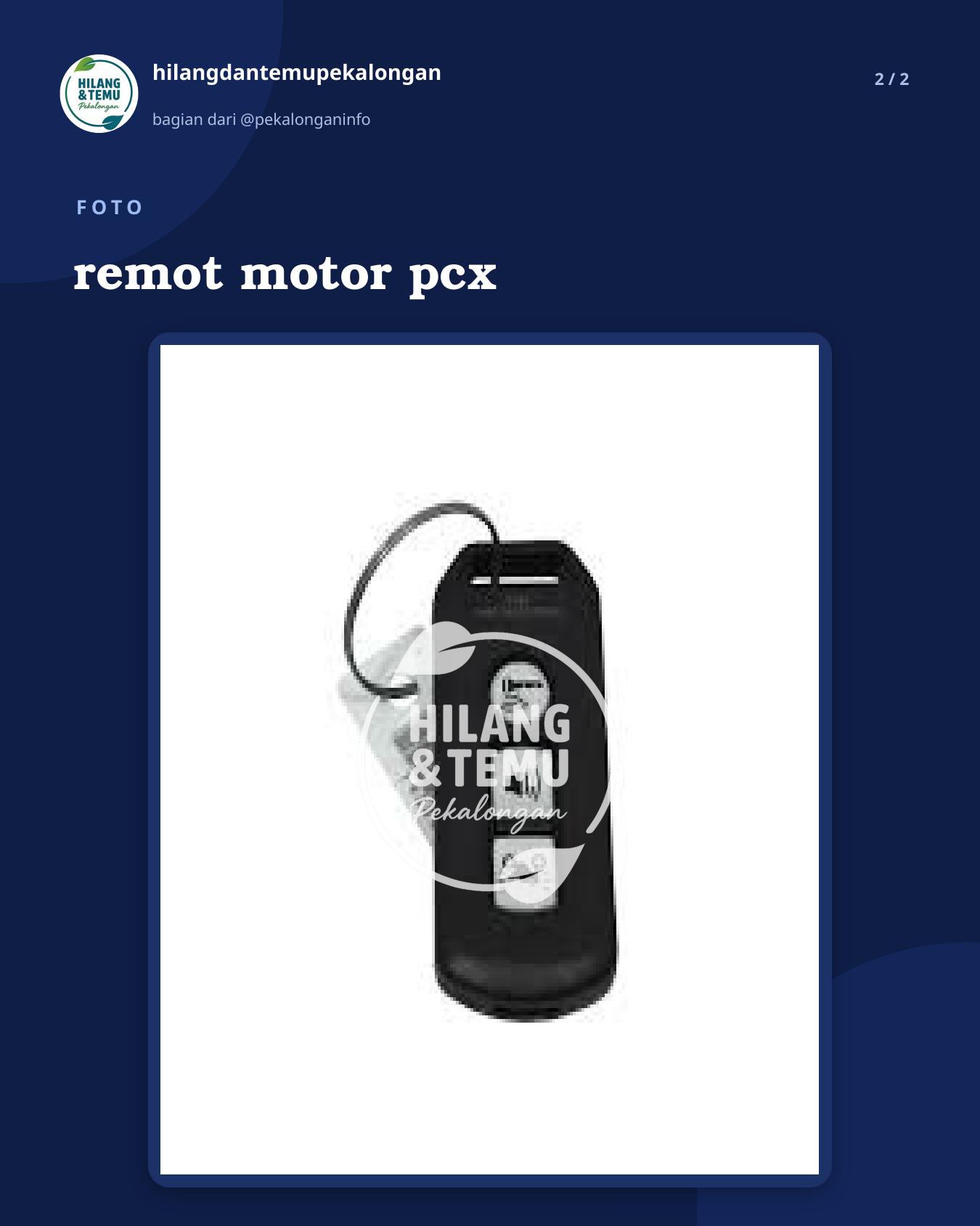 Slide 2 laporan remot motor pcx