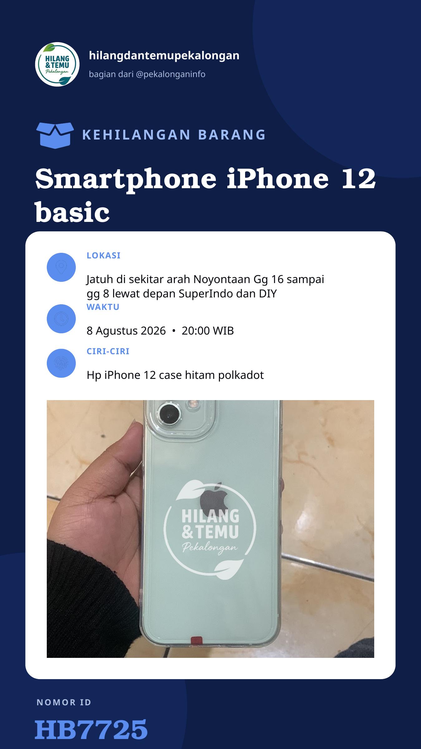 Story 9:16 laporan Smartphone iPhone 12 basic warna hijau tosca