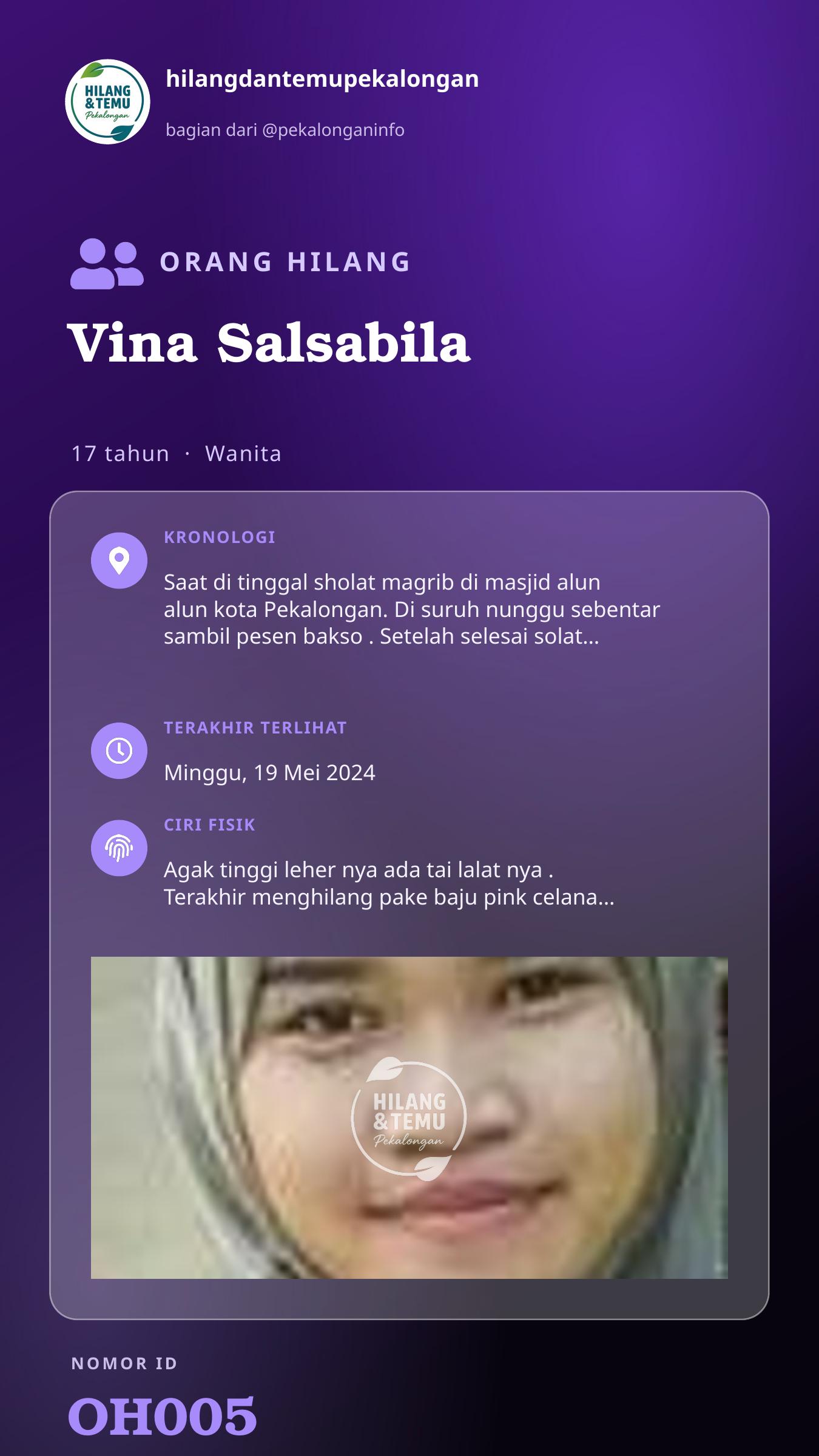 Story 9:16 laporan Vina Salsabila