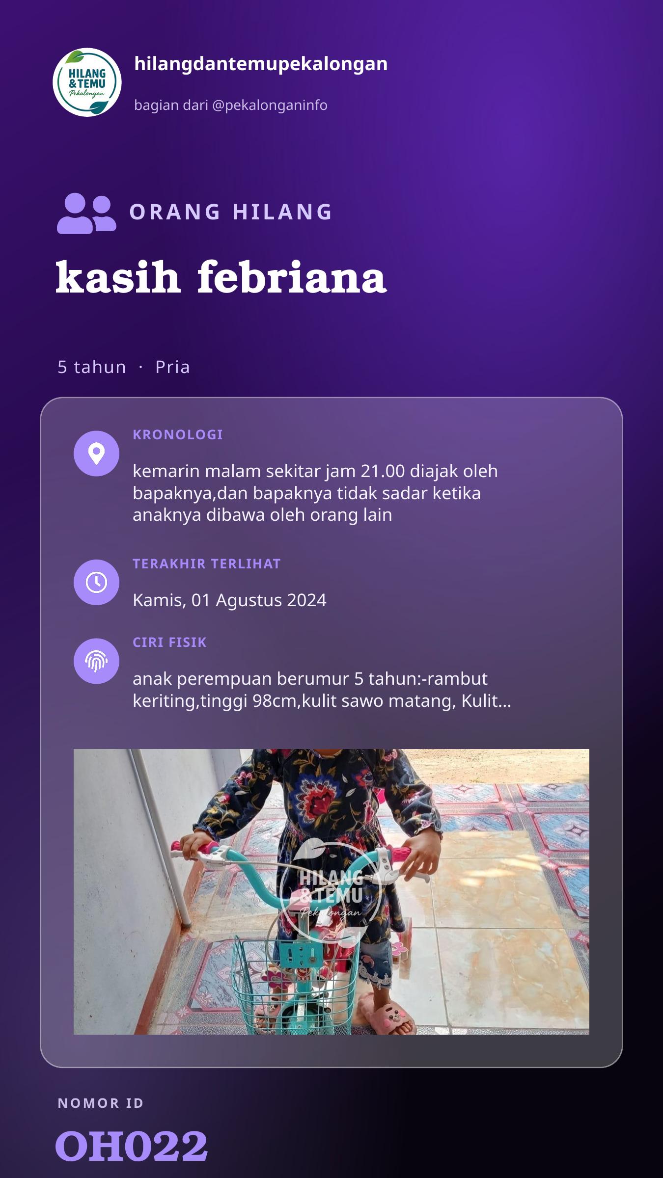 Story 9:16 laporan kasih febriana