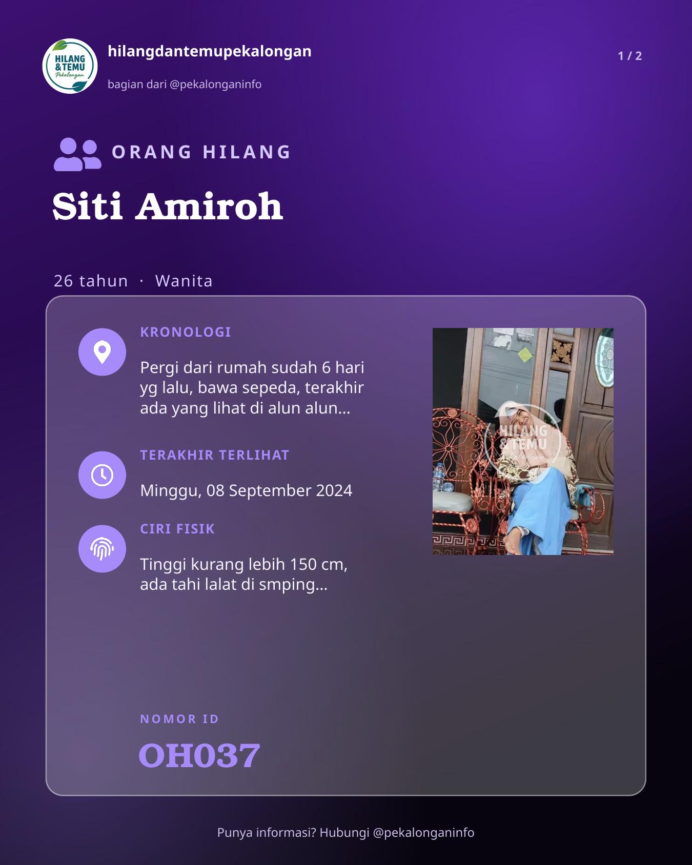 Slide 1 laporan Siti Amiroh
