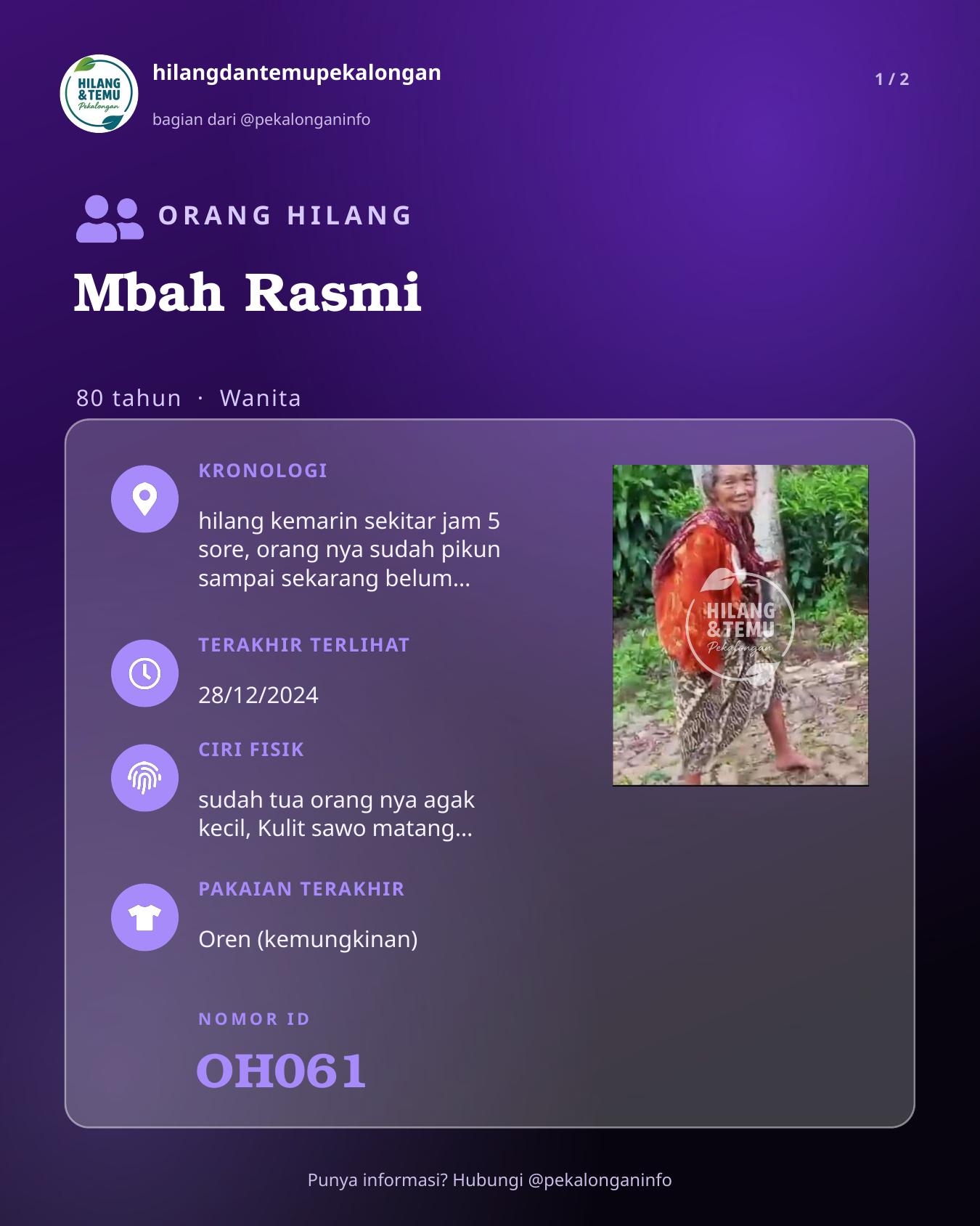 Slide 1 laporan Mbah Rasmi