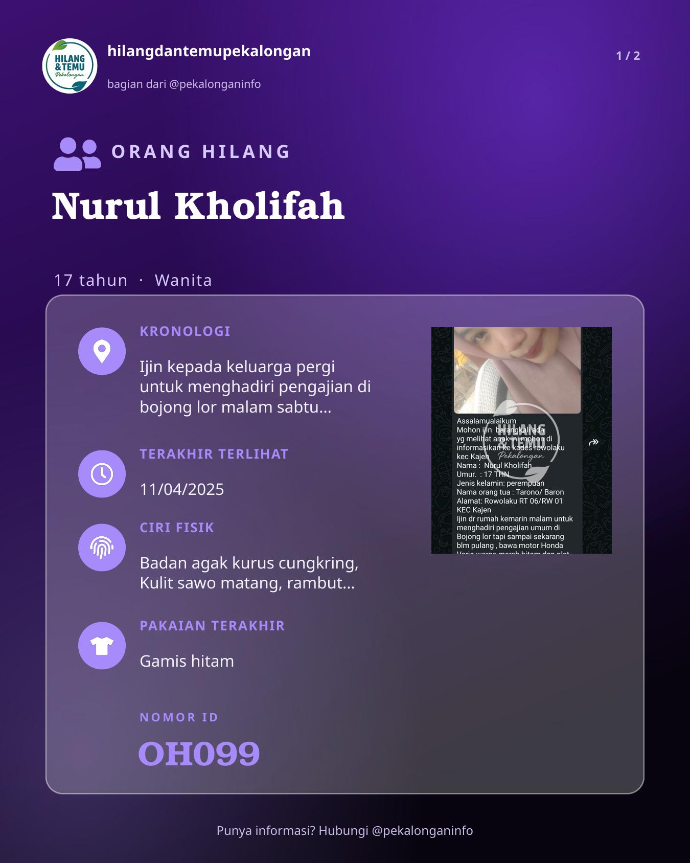 Slide 1 laporan Nurul Kholifah