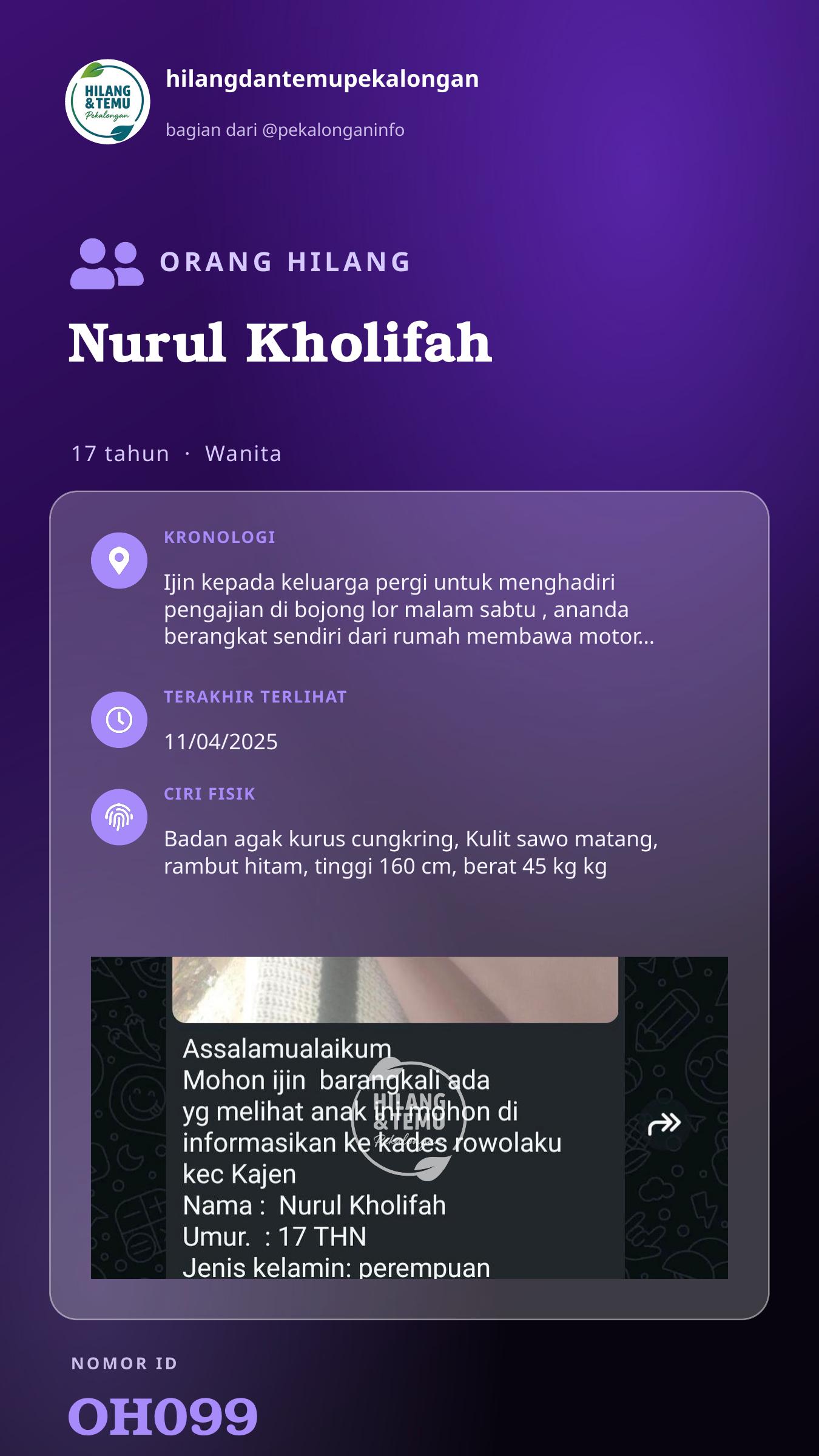 Story 9:16 laporan Nurul Kholifah