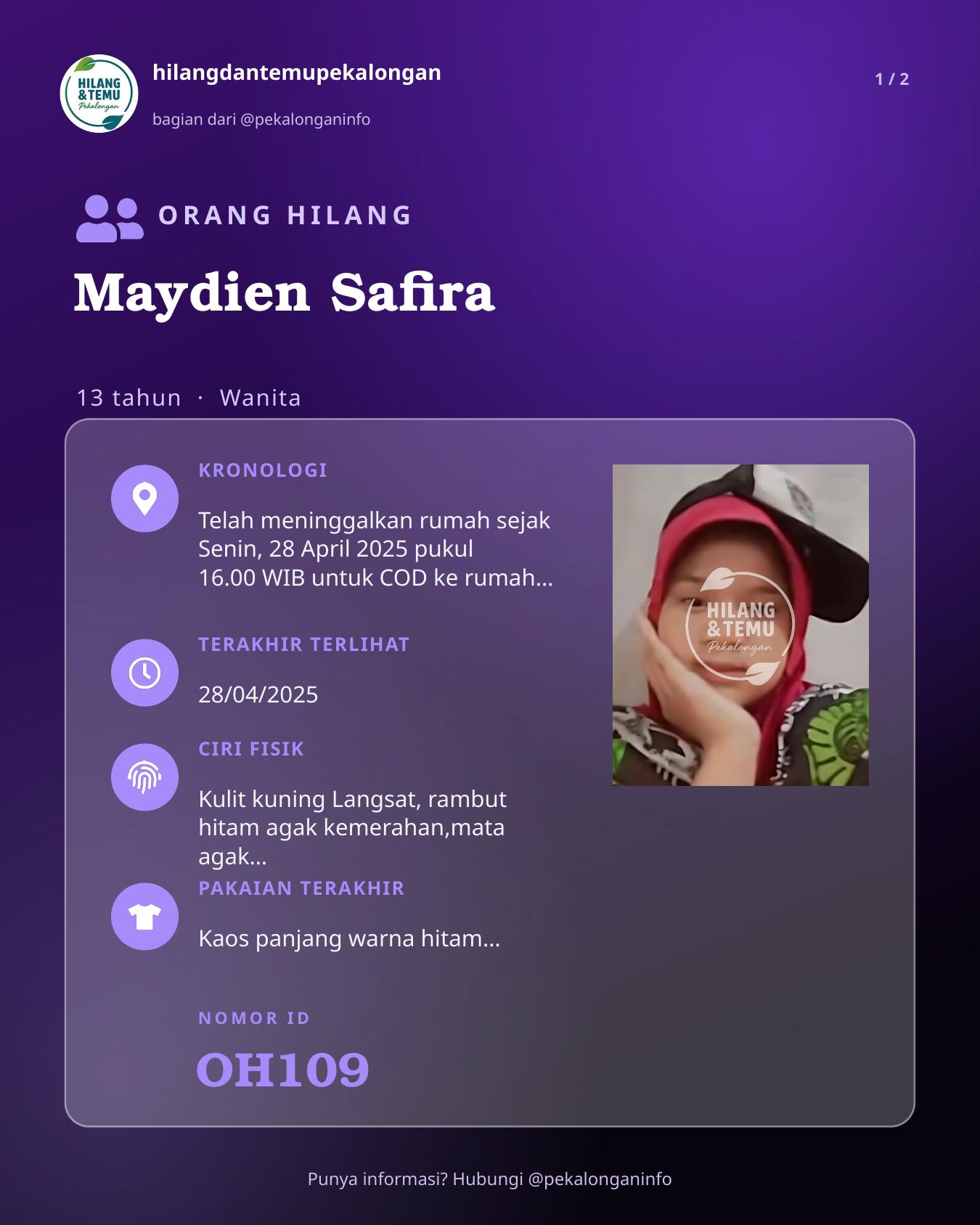 Slide 1 laporan Maydien Safira