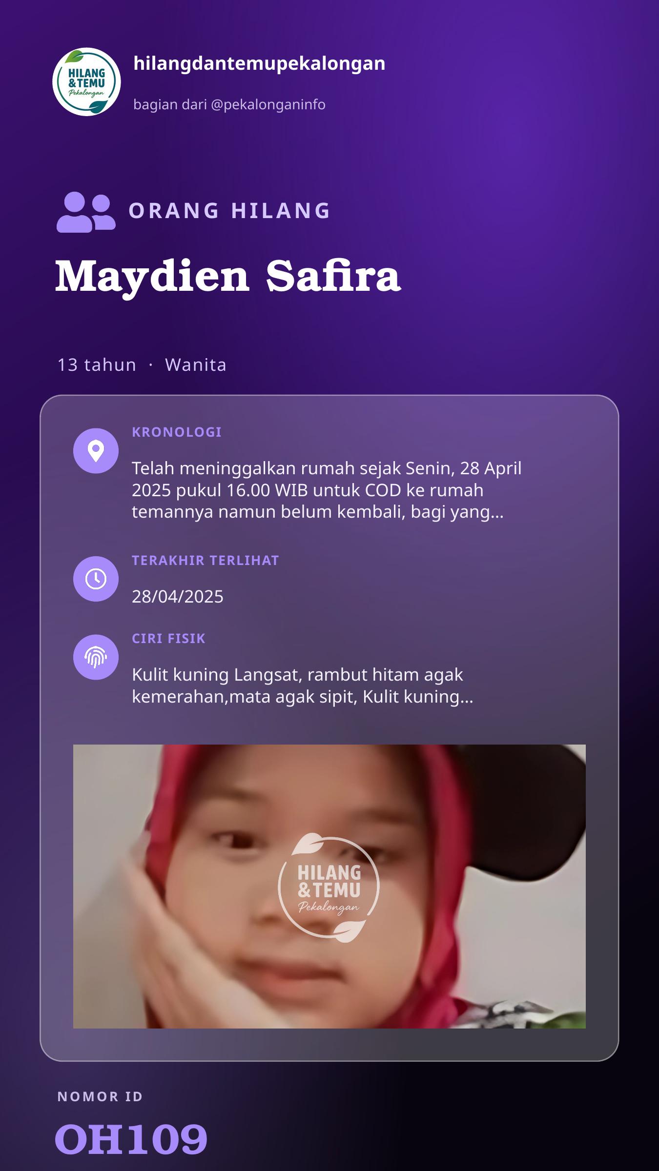 Story 9:16 laporan Maydien Safira