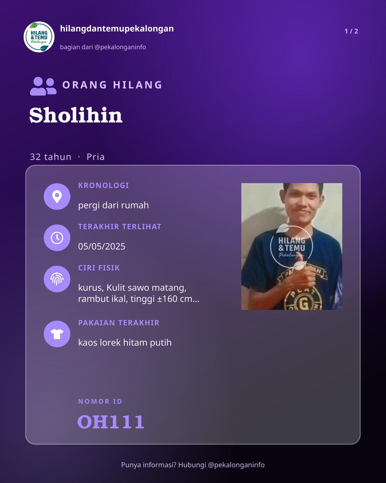 Slide 1 laporan Sholihin