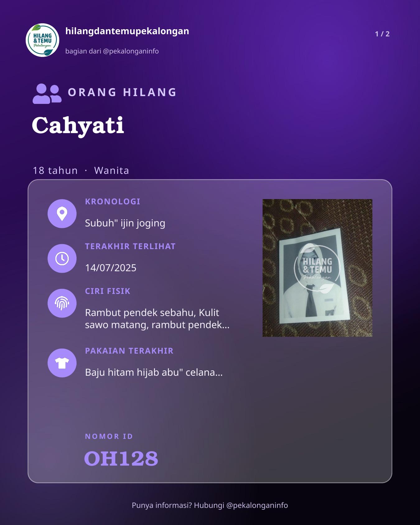 Slide 1 laporan Cahyati
