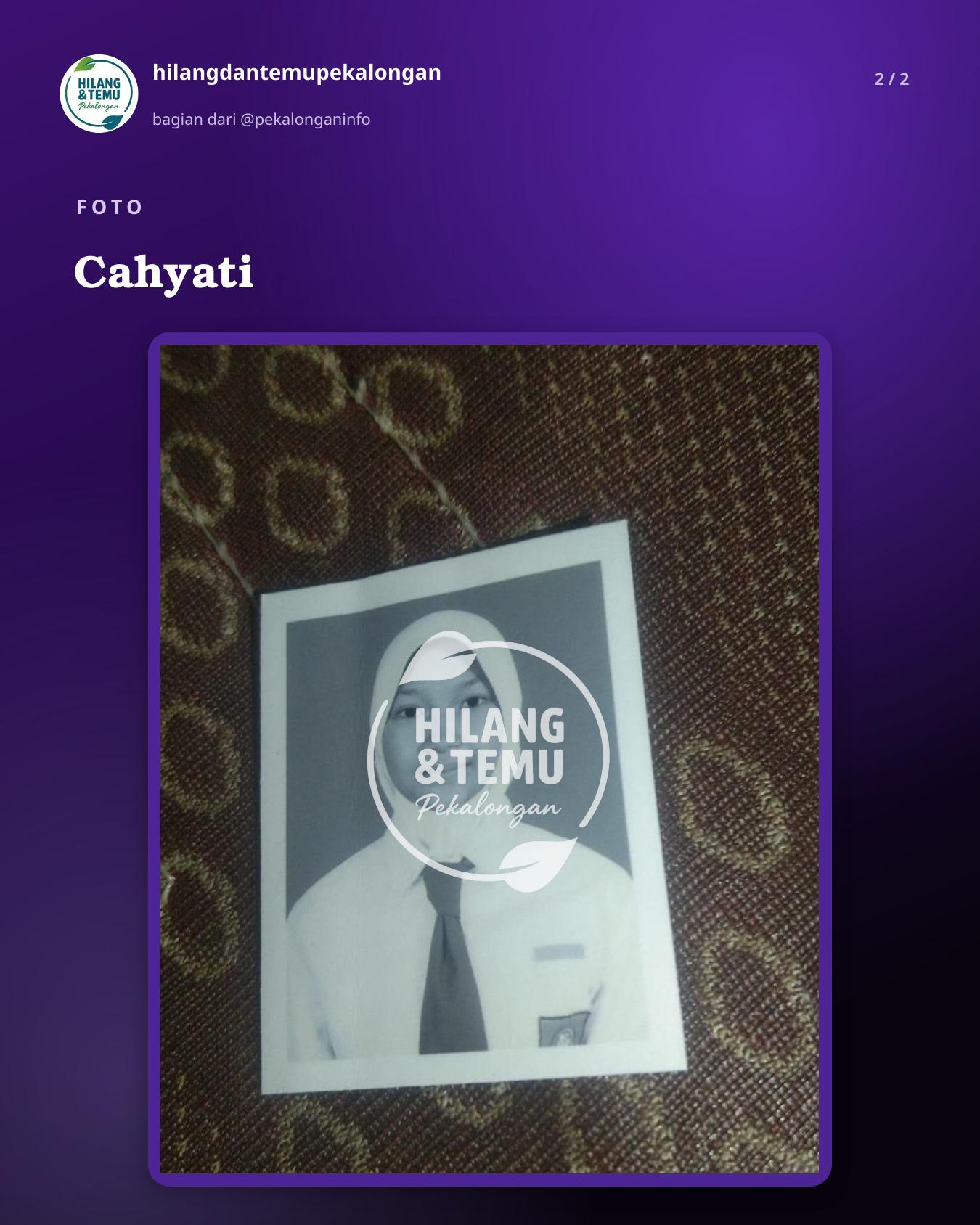 Slide 2 laporan Cahyati