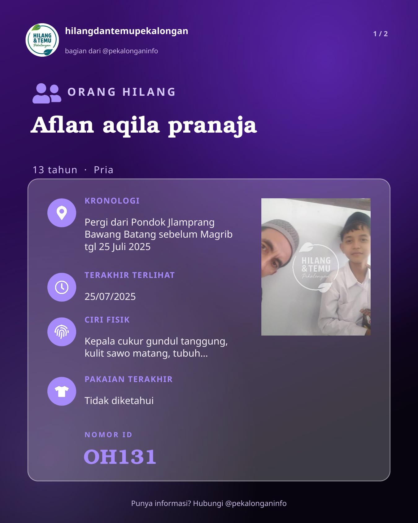 Slide 1 laporan Aflan aqila pranaja
