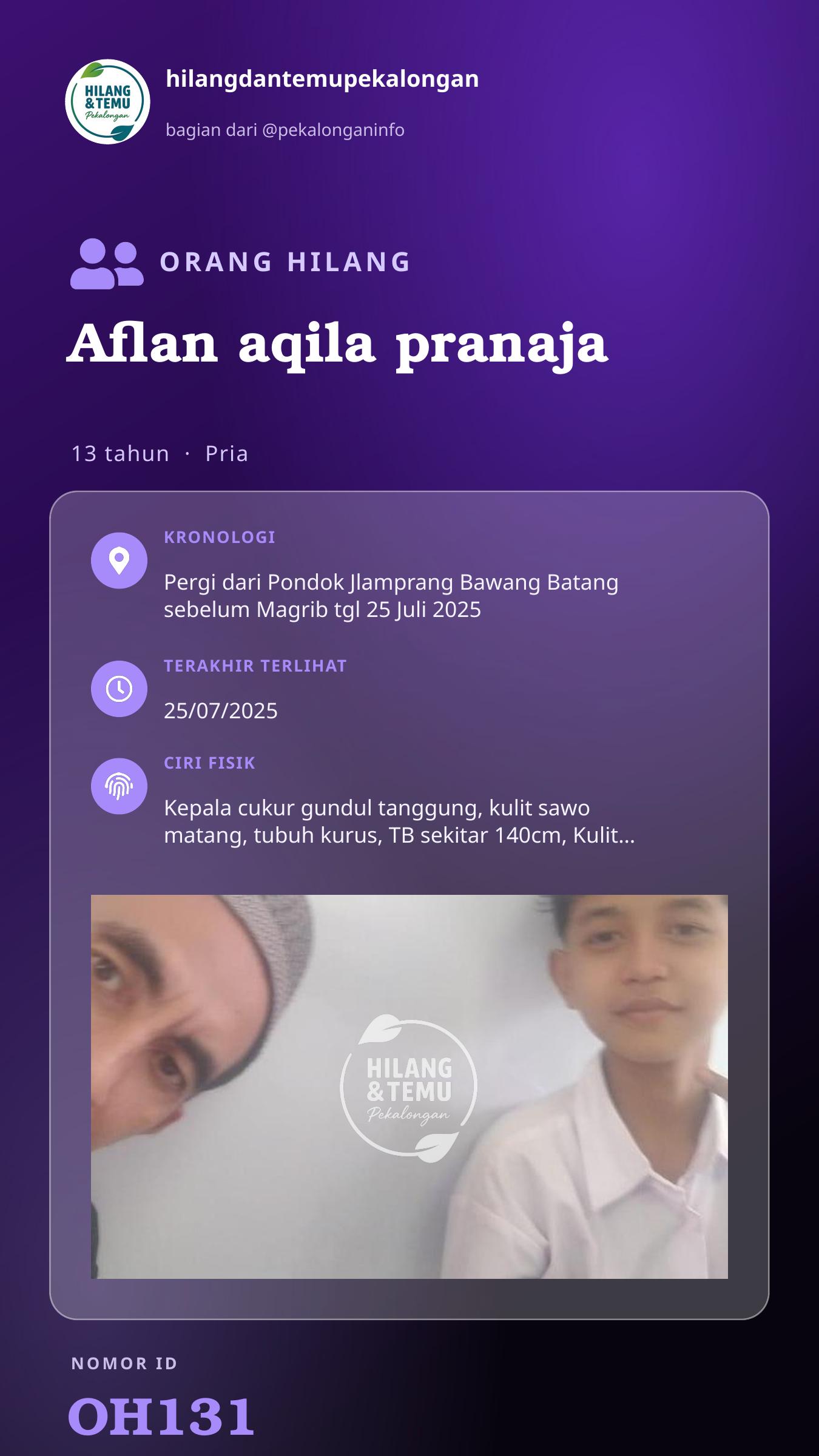 Story 9:16 laporan Aflan aqila pranaja