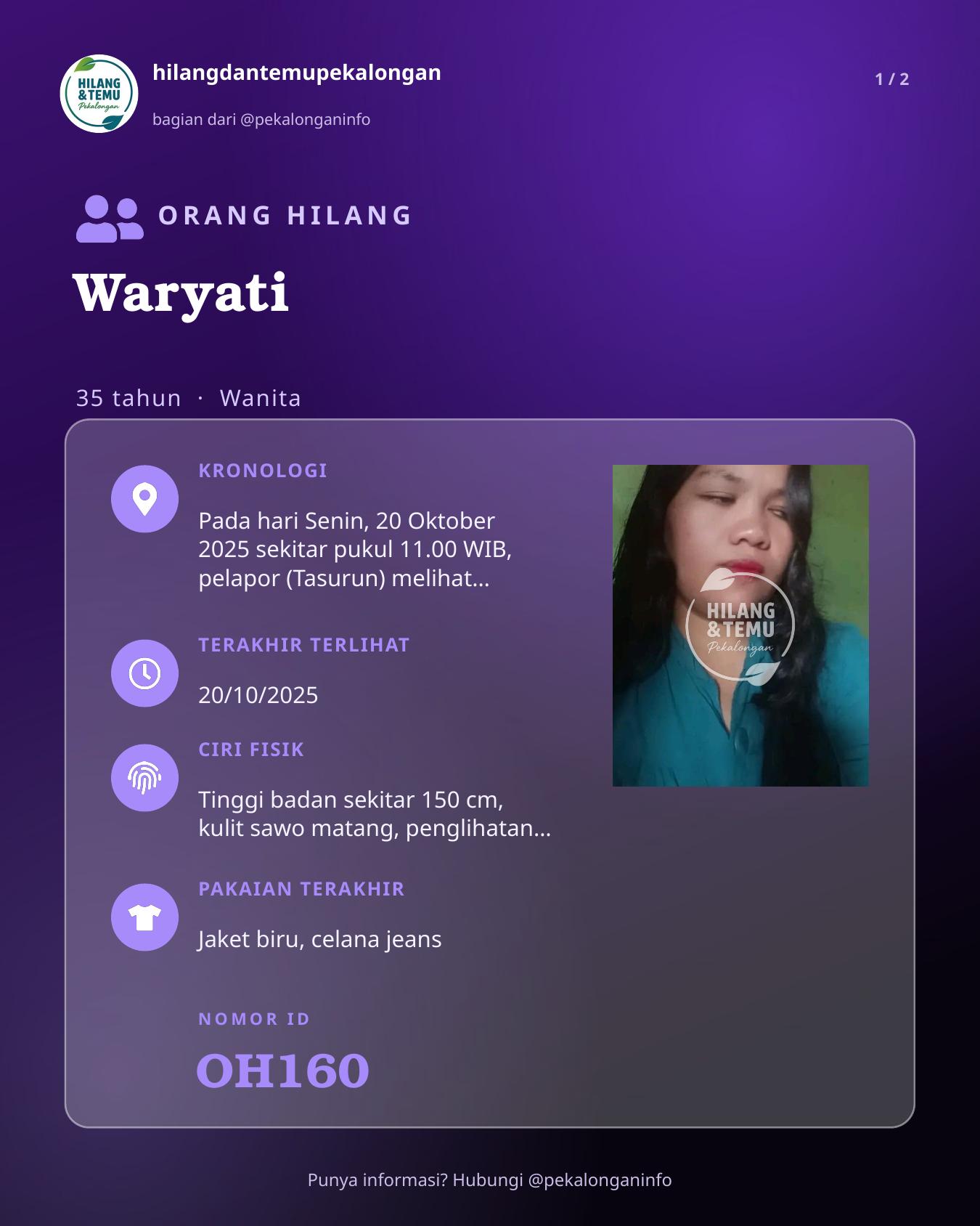 Slide 1 laporan Waryati
