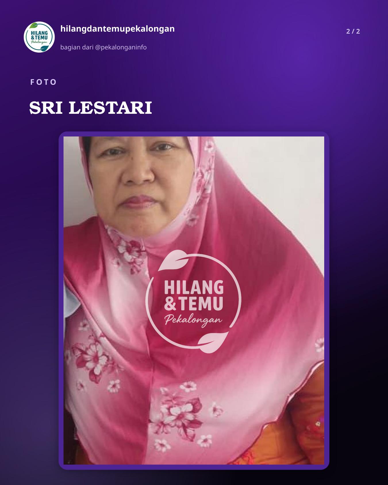 Slide 2 laporan SRI LESTARI