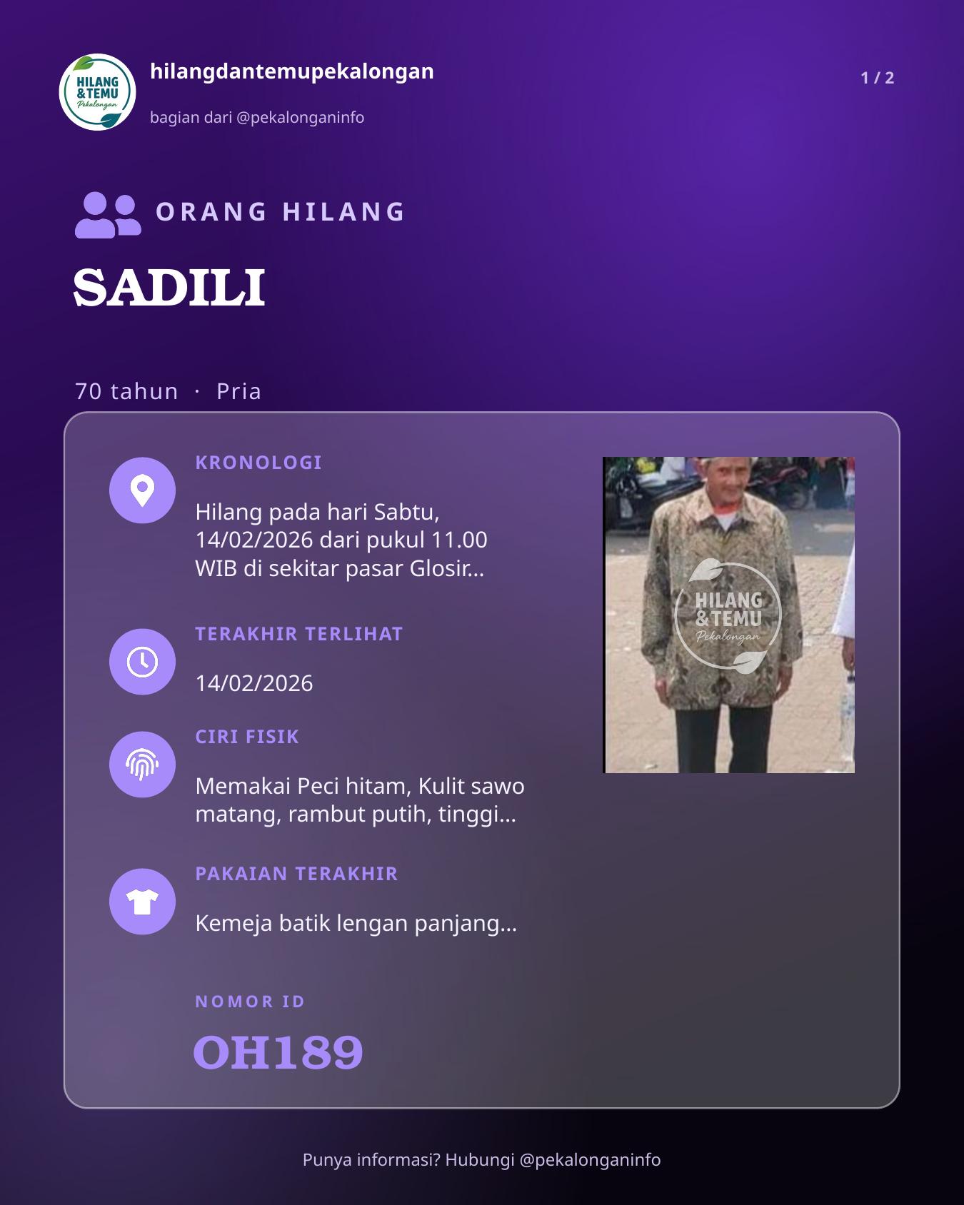Slide laporan SADILI (OH189)