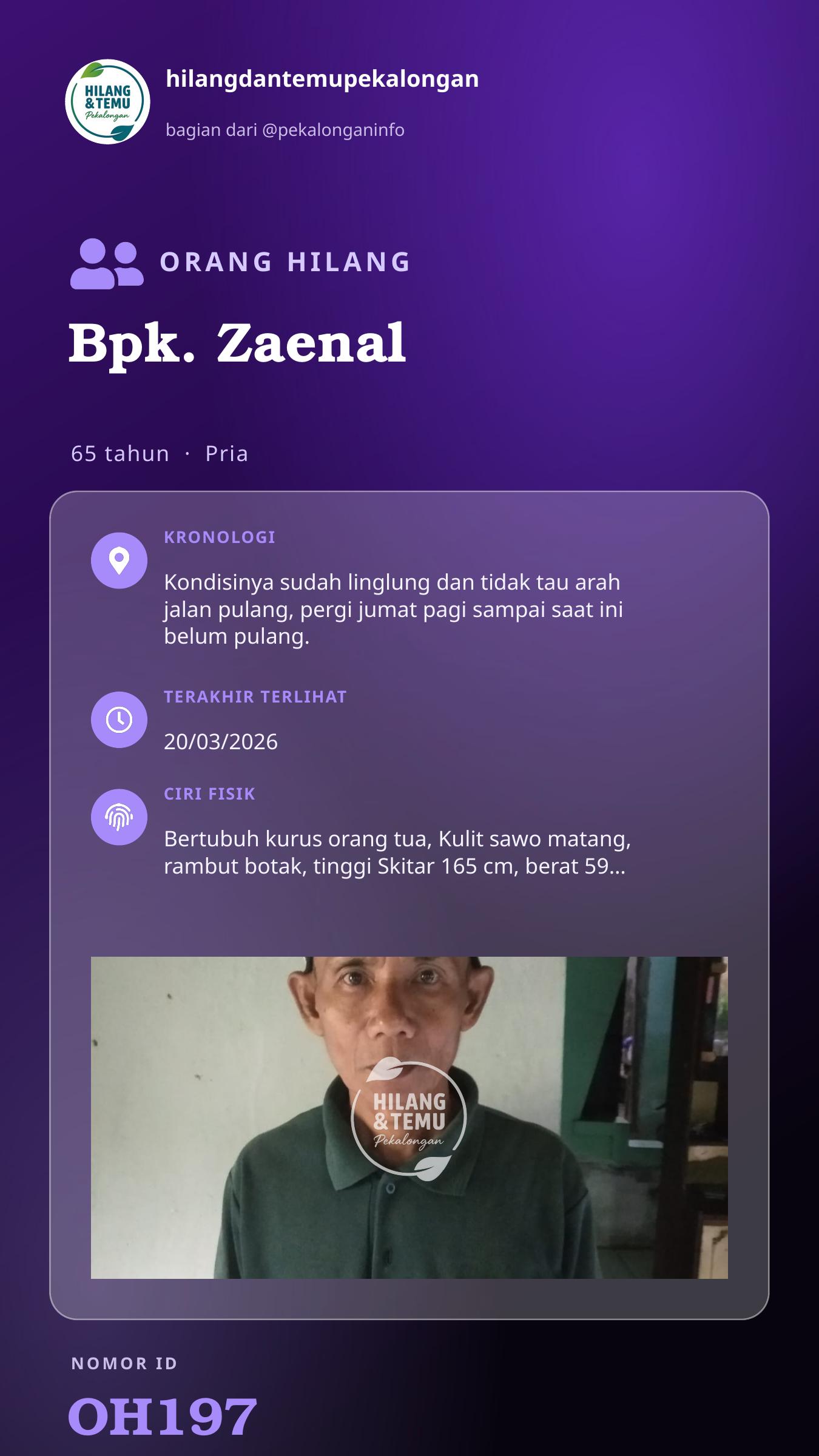 Story 9:16 laporan Bpk. Zaenal