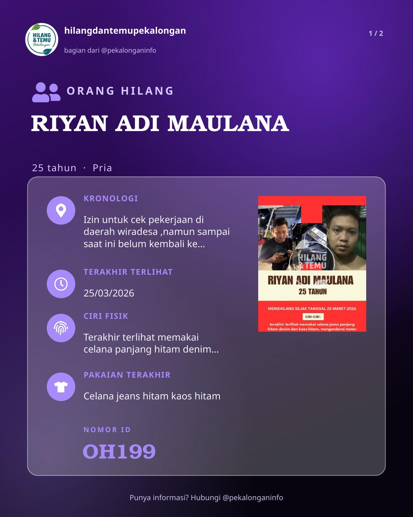 Slide laporan RIYAN ADI MAULANA (OH199)