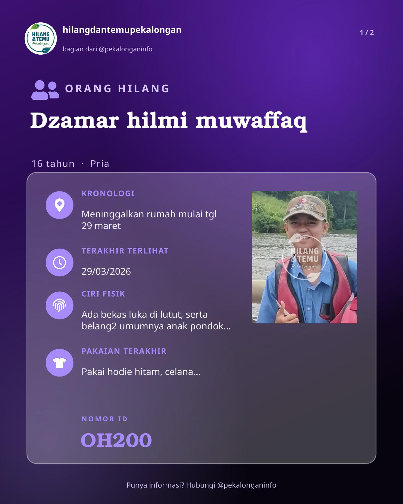 Slide laporan Dzamar hilmi muwaffaq (OH200)
