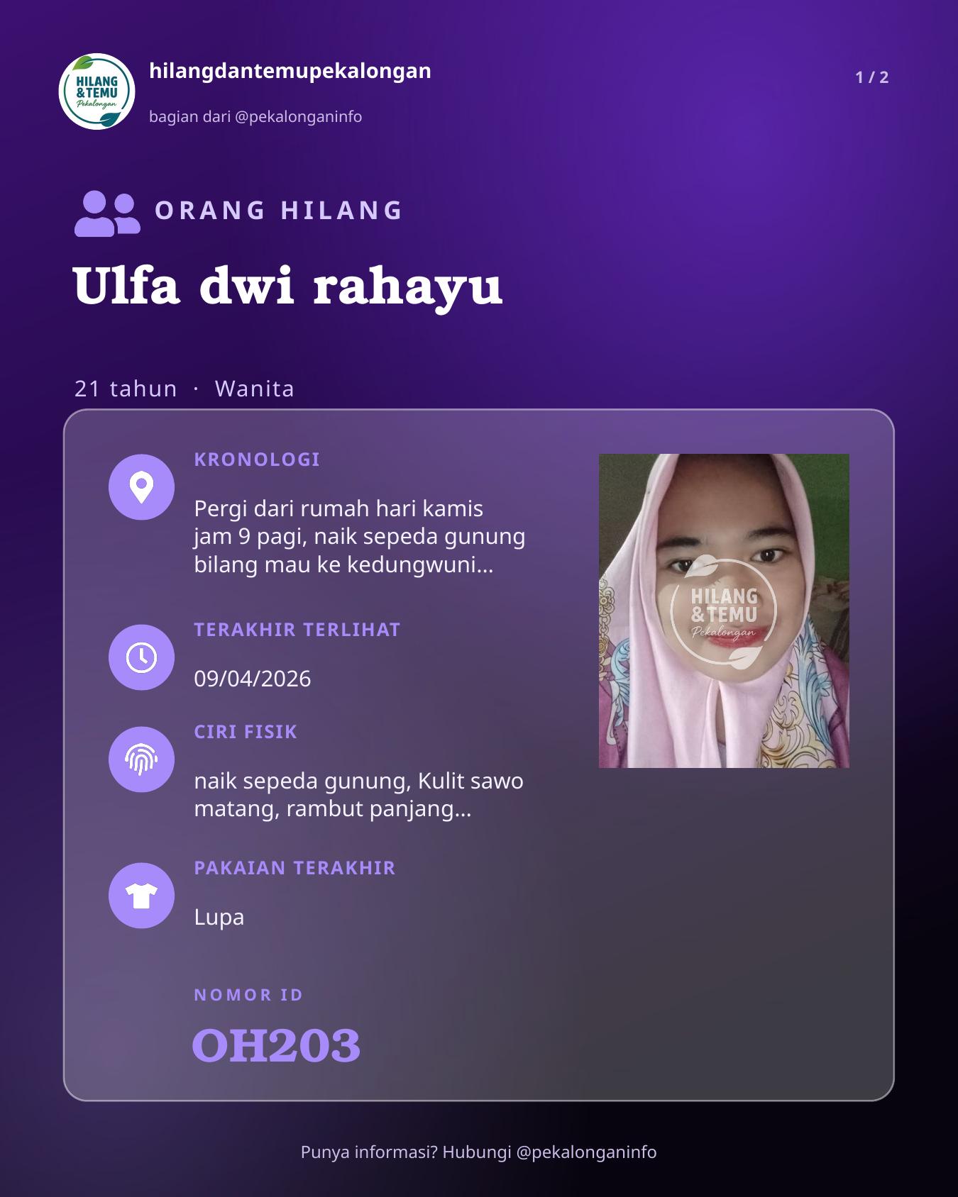 Slide laporan Ulfa dwi rahayu (OH203)