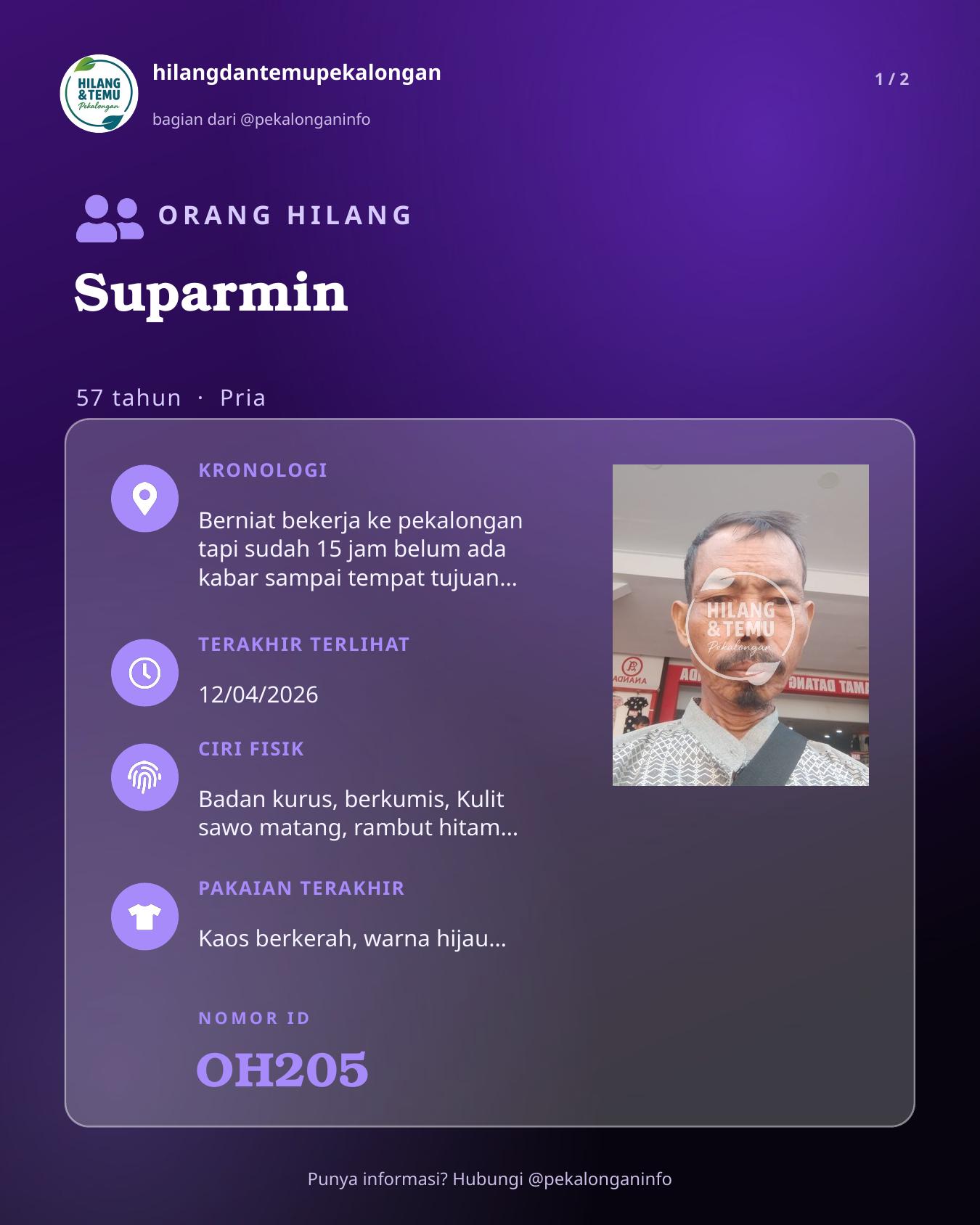 Slide laporan Suparmin (OH205)