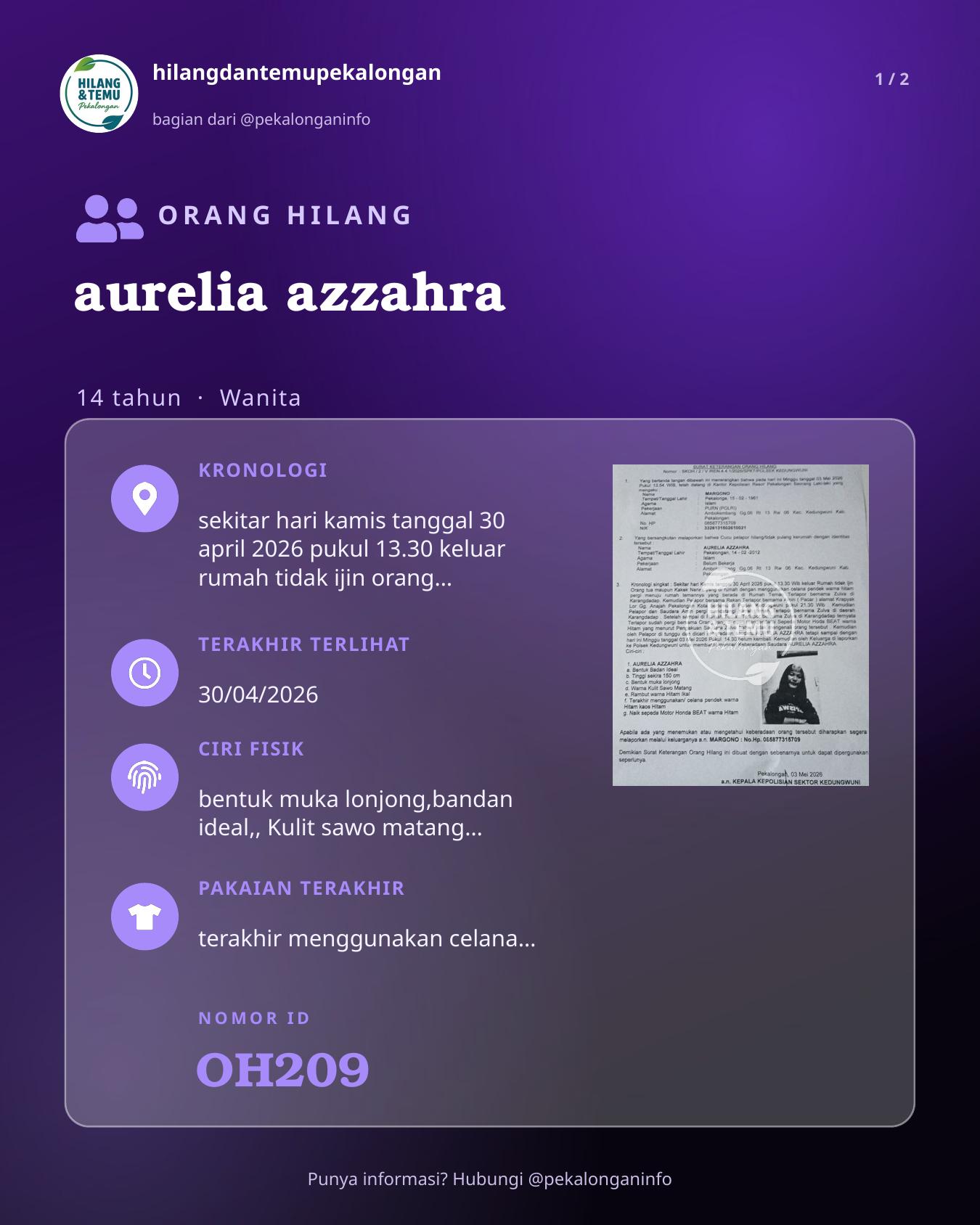 Slide laporan aurelia azzahra (OH209)