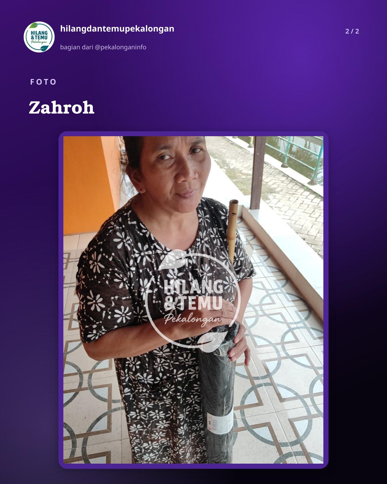 Slide 2 laporan Zahroh