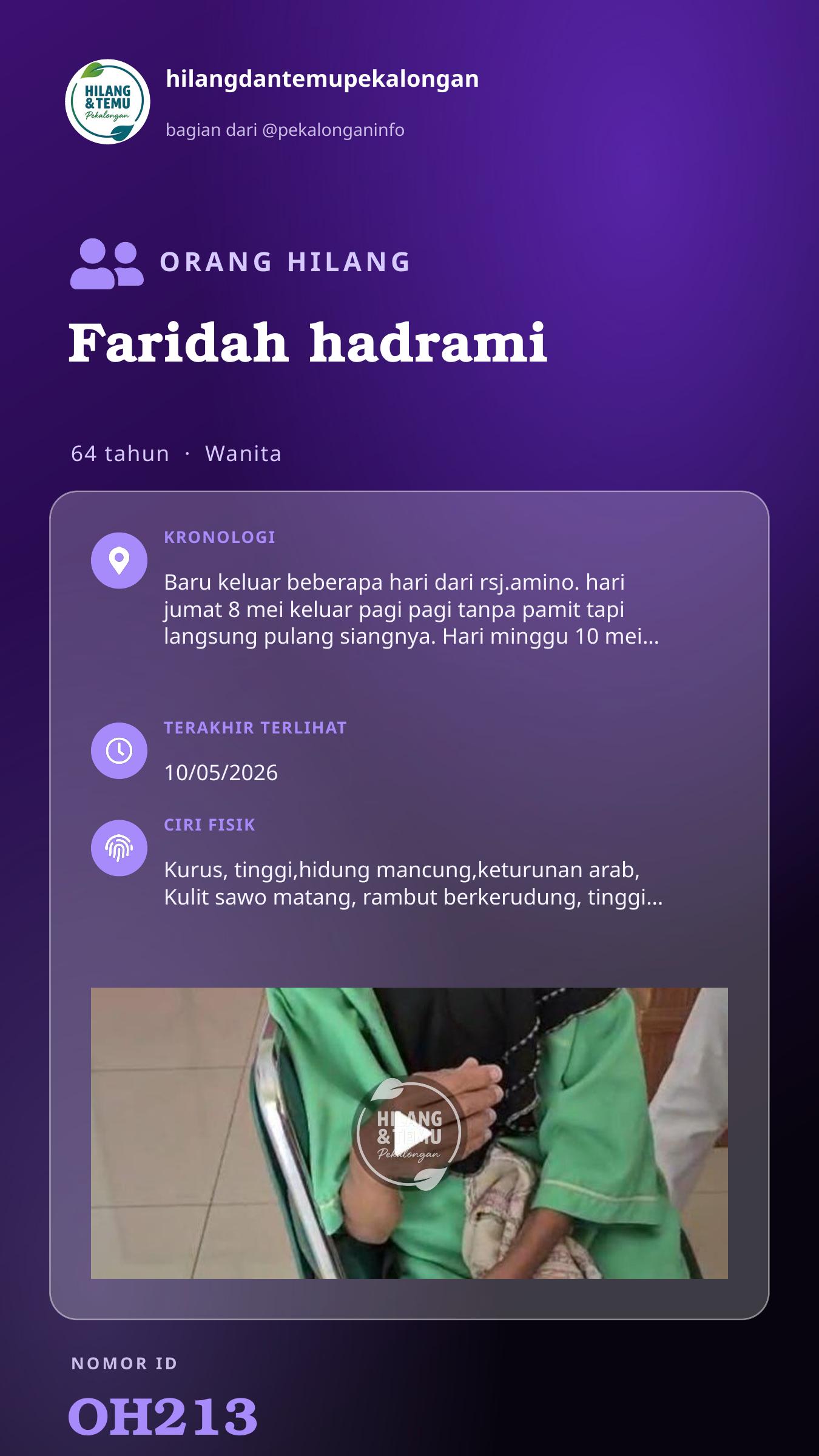Story 9:16 laporan Faridah hadrami