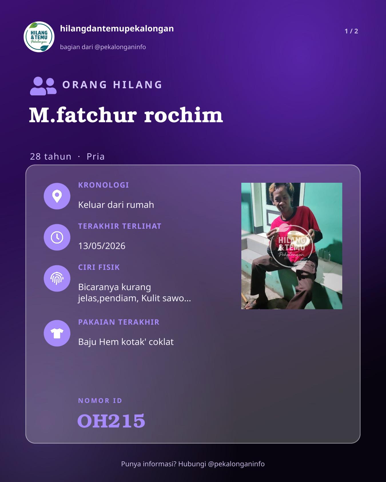 Slide laporan M.fatchur rochim (OH215)