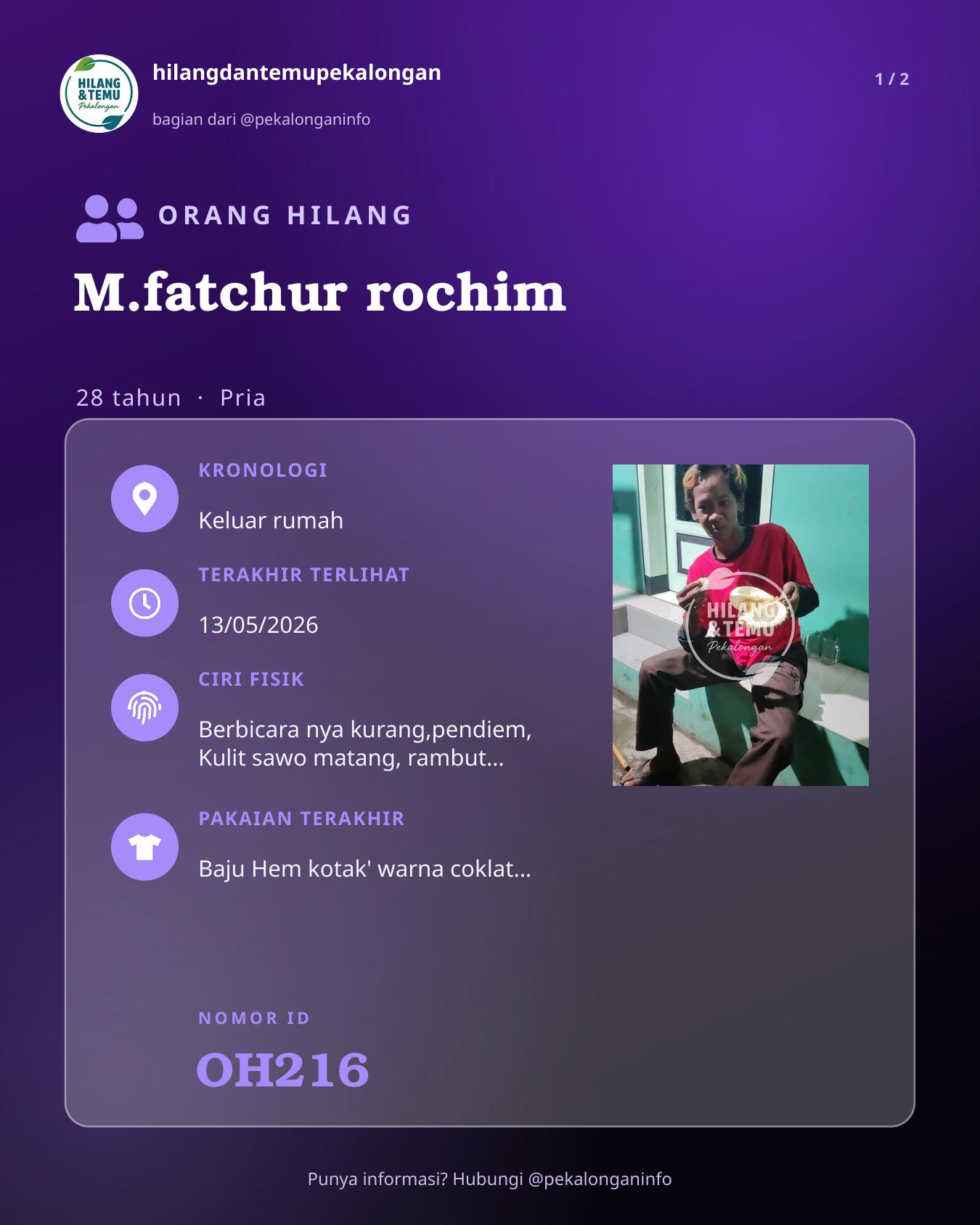 Slide laporan M.fatchur rochim (OH216)