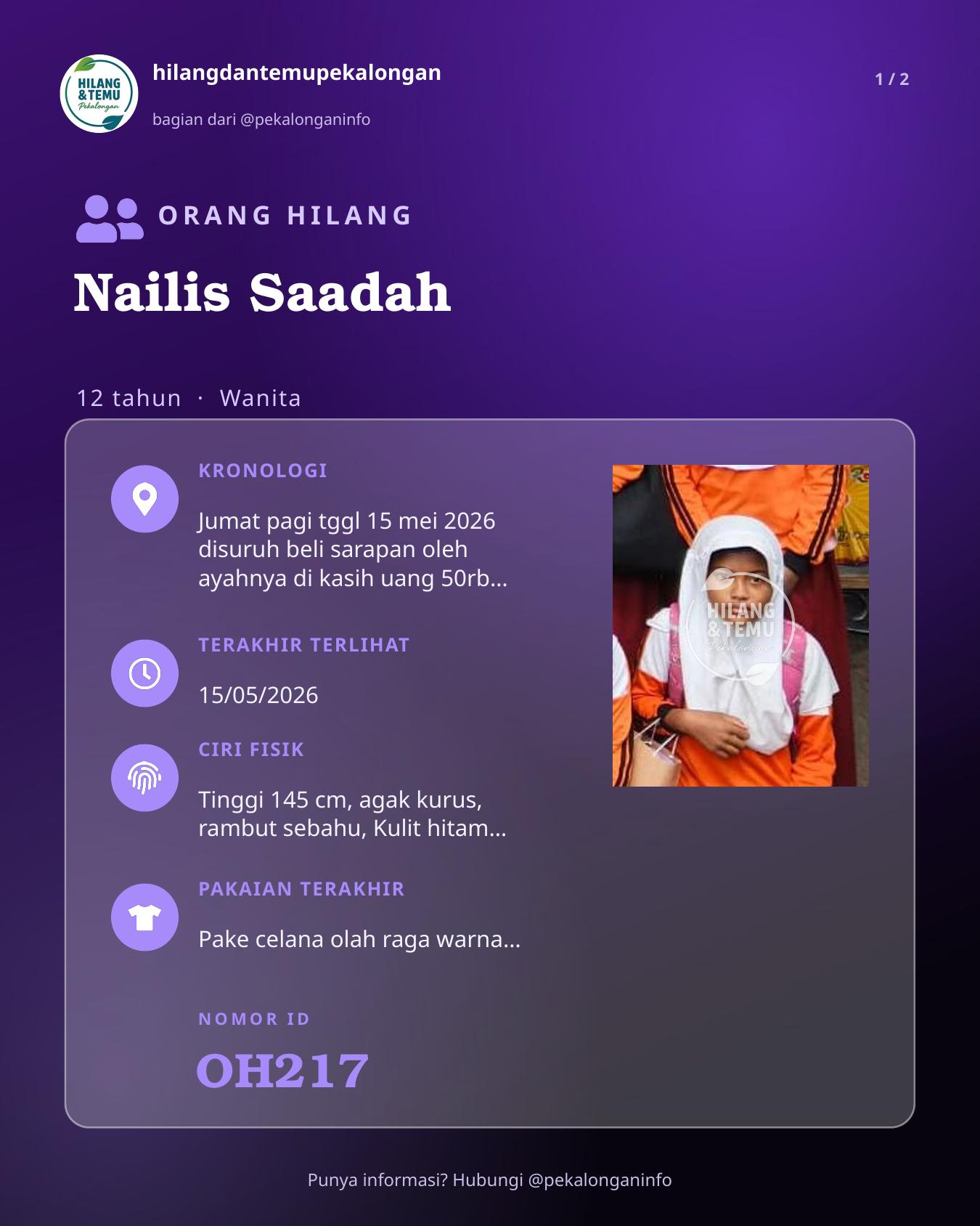 Slide laporan Nailis Saadah (OH217)