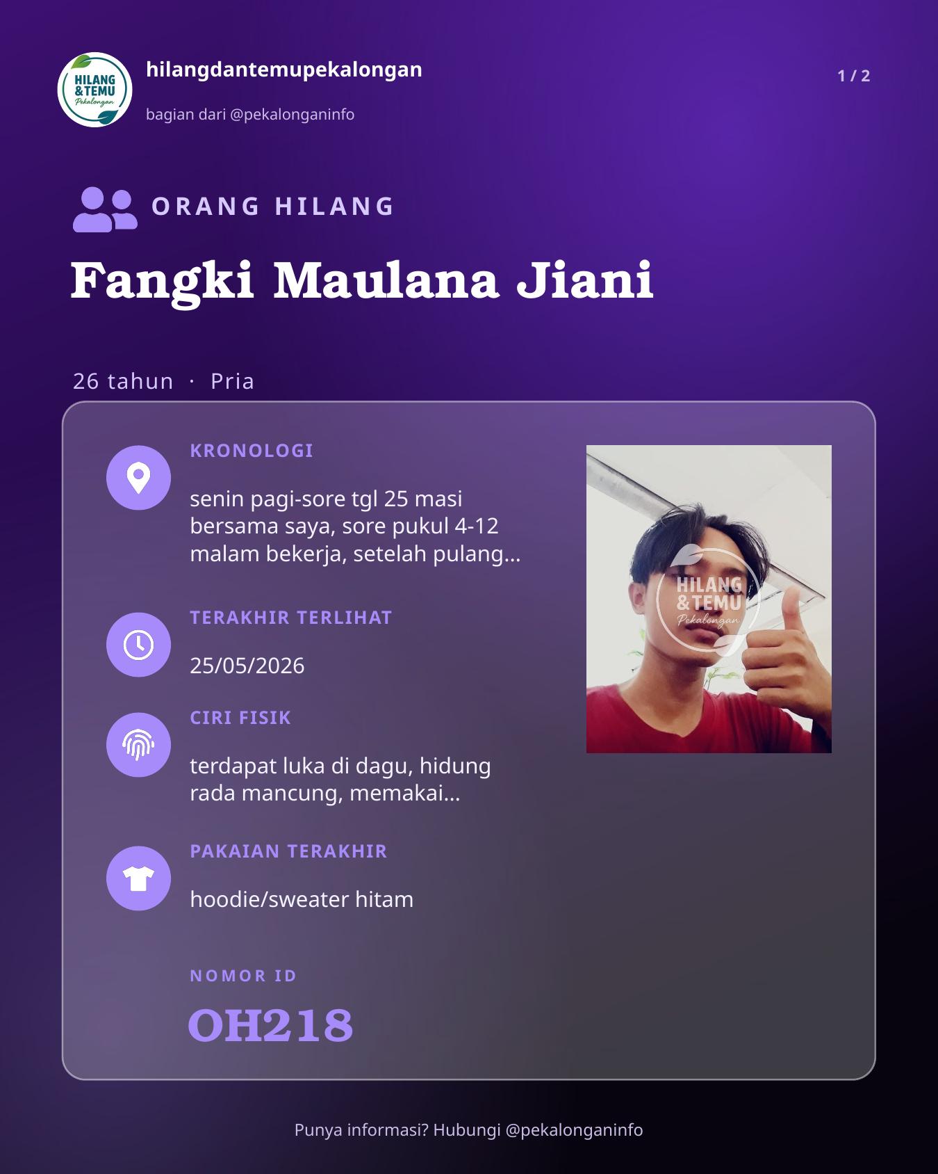 Slide laporan Fangki Maulana Jiani (OH218)