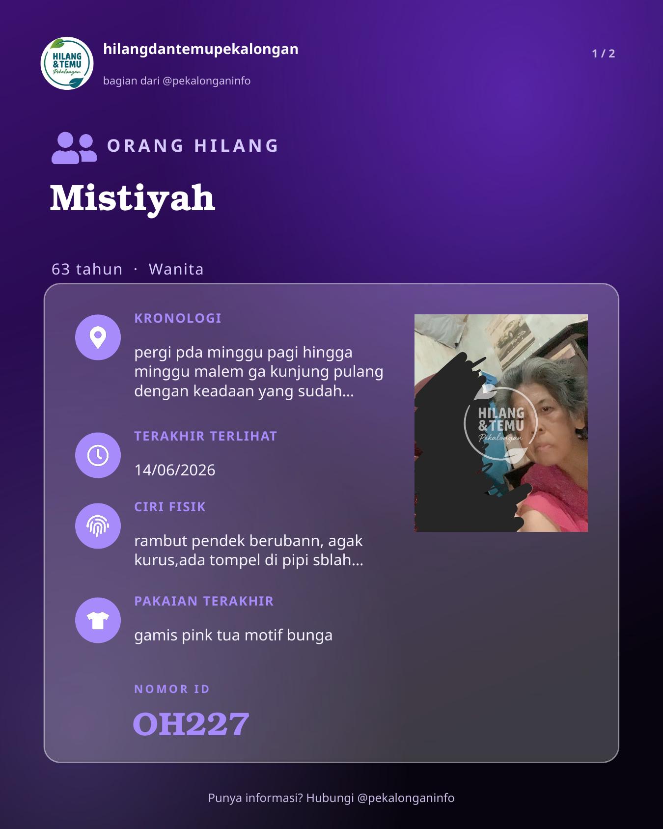 Slide laporan Mistiyah (OH227)