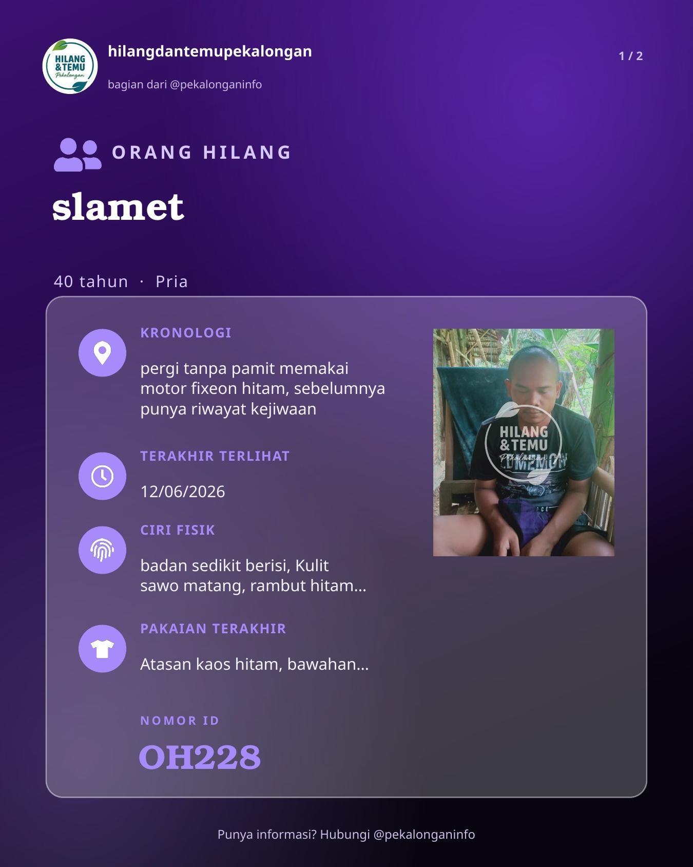 Slide laporan slamet (OH228)