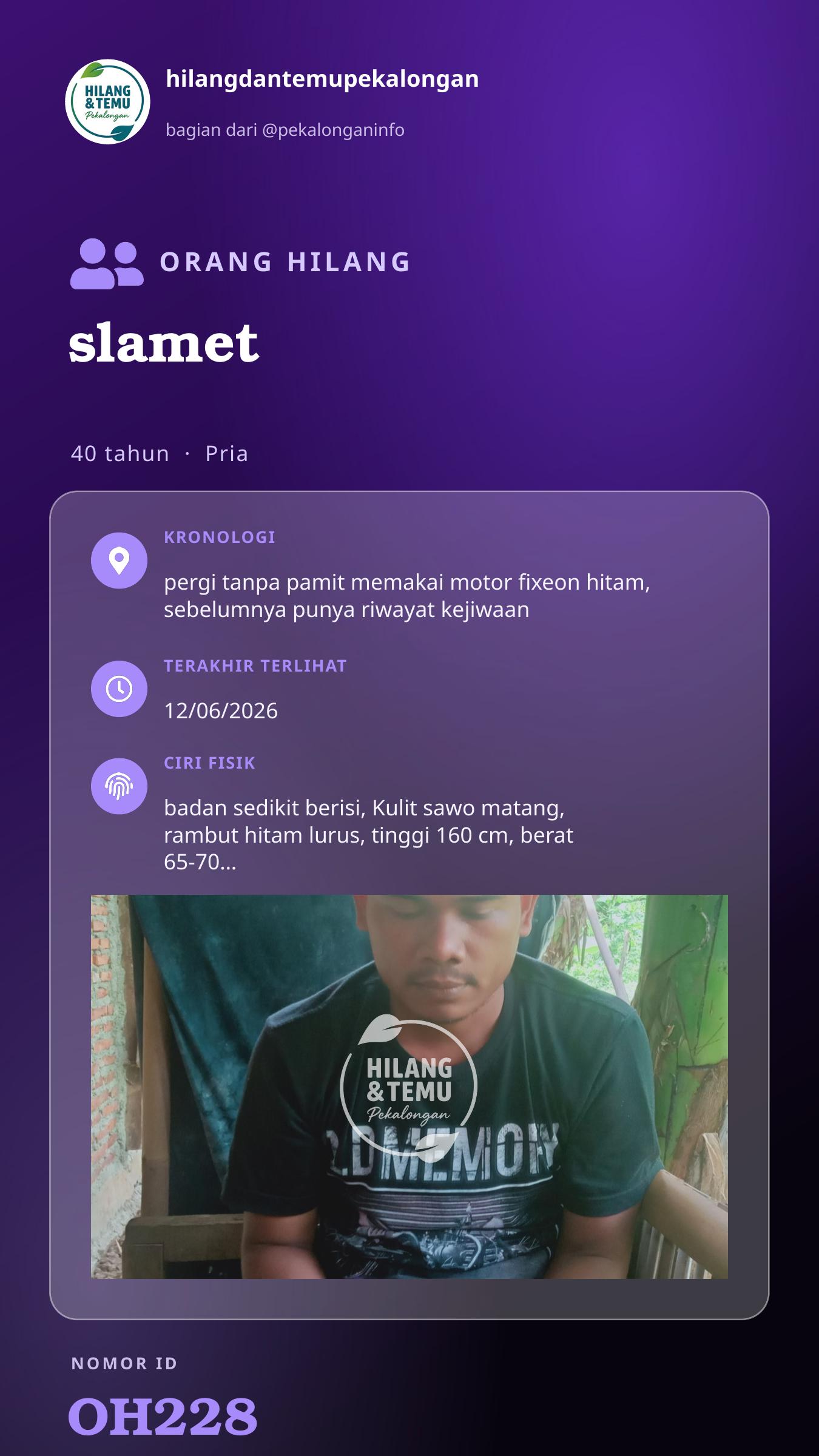 Story 9:16 laporan slamet