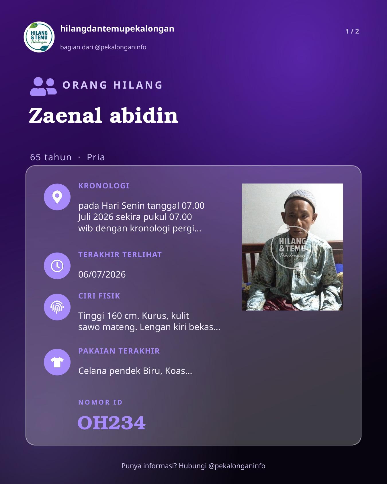 Slide laporan Zaenal abidin (OH234)