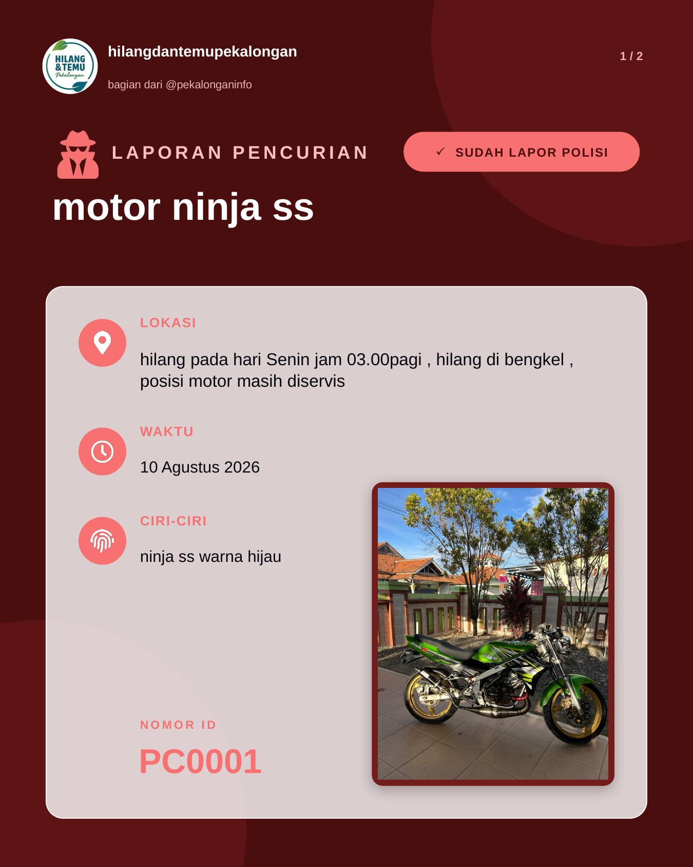 Slide 1 laporan motor ninja ss