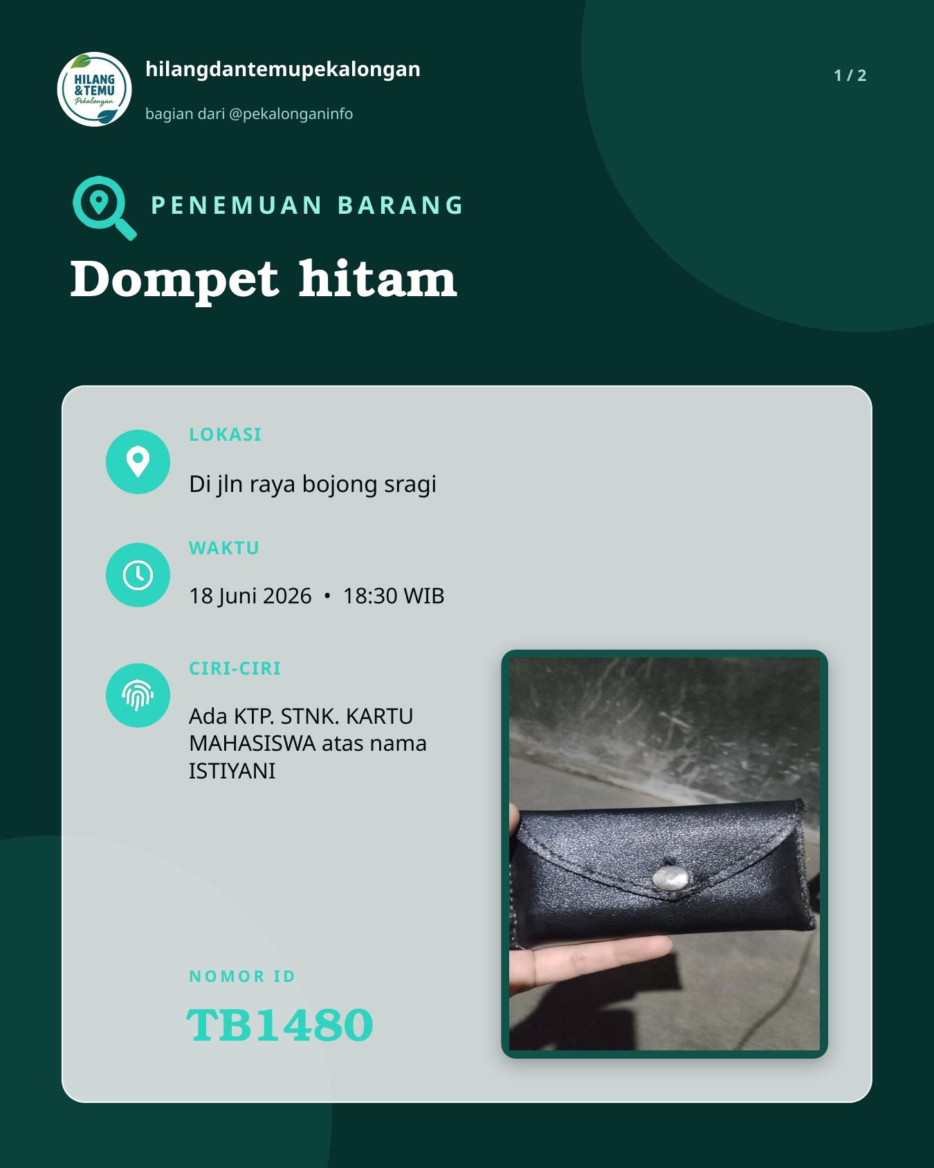 Slide laporan Dompet hitam (TB1480)