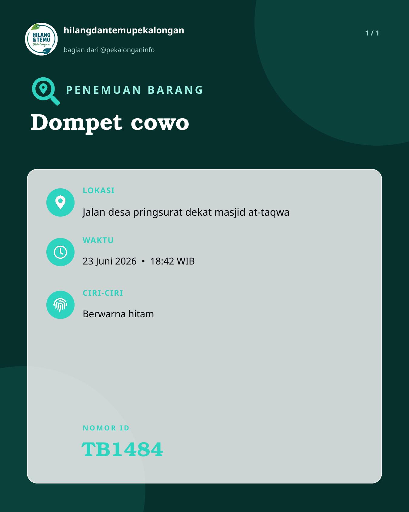 Slide laporan Dompet cowo (TB1484)