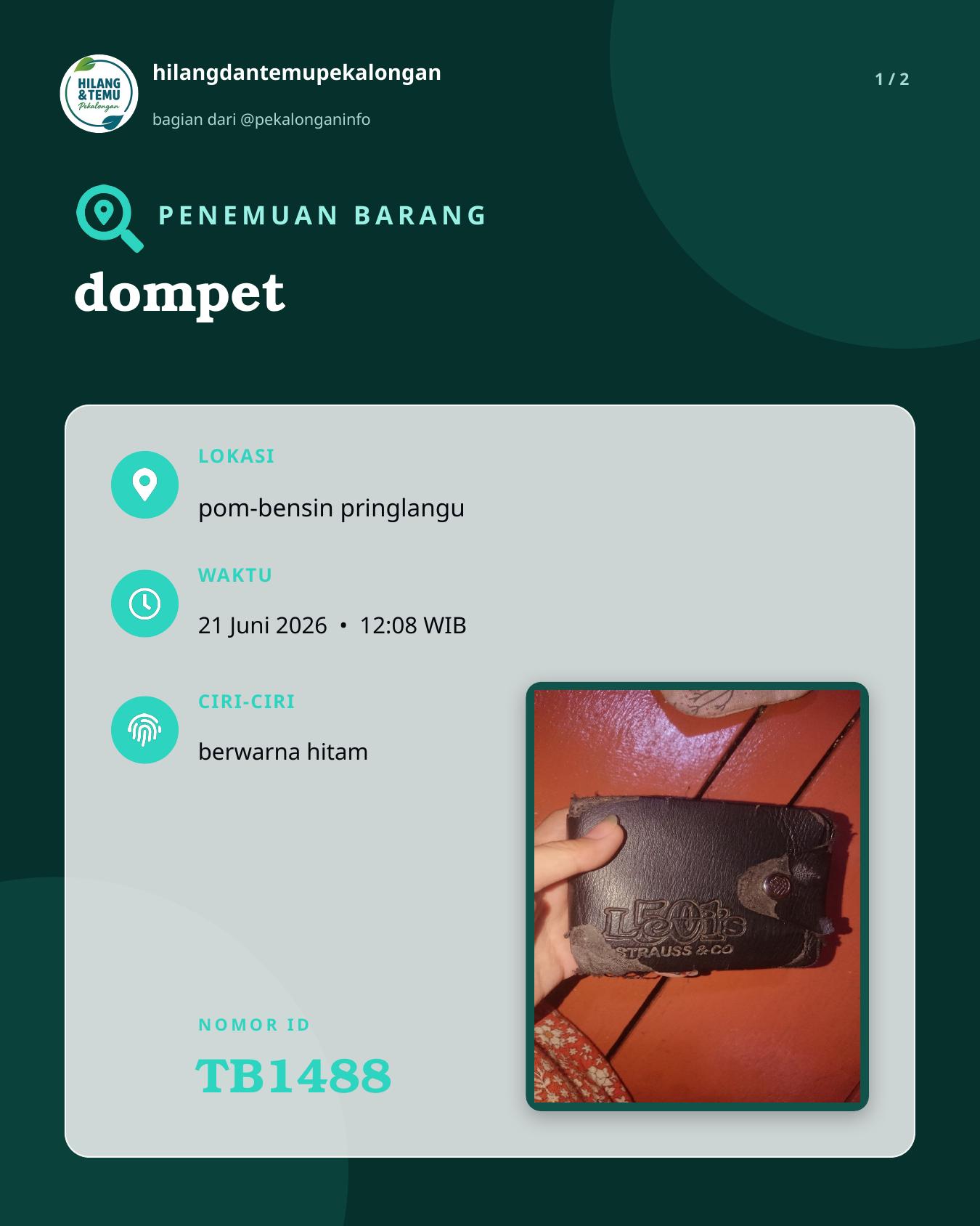 Slide laporan dompet (TB1488)