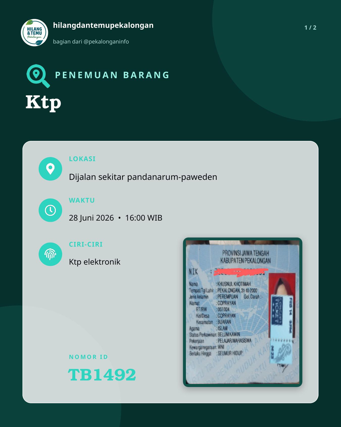 Slide laporan Ktp (TB1492)